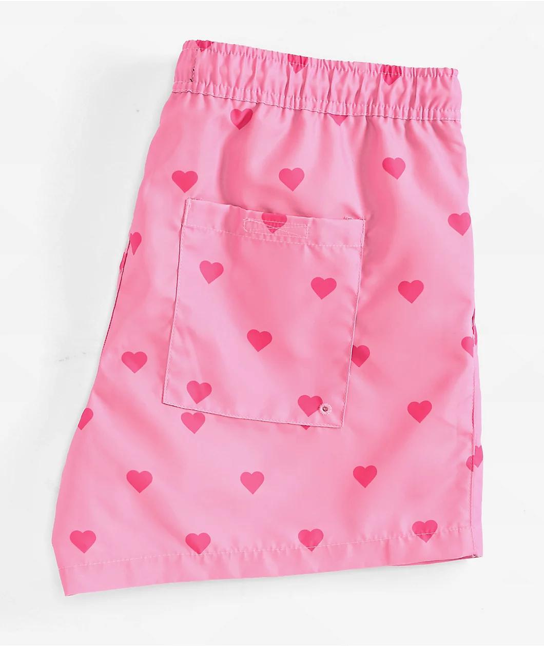 Empyre Ollie Pink Hearts Board Shorts Product Image