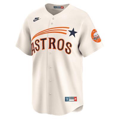 Men's Nike Cream Houston Astros Throwback Cooperstown Collection Limited Jersey, Size: Medium, Beige Product Image