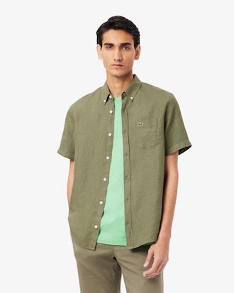 Short Sleeved Linen Shirt Product Image