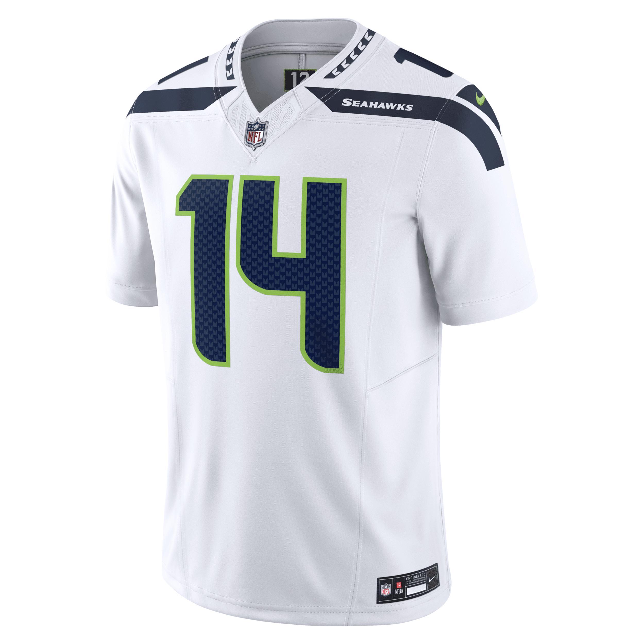 Men's Nike DK Metcalf White Seattle Seahawks Vapor F.U.S.E. Limited Jersey, Size: 3XL Product Image