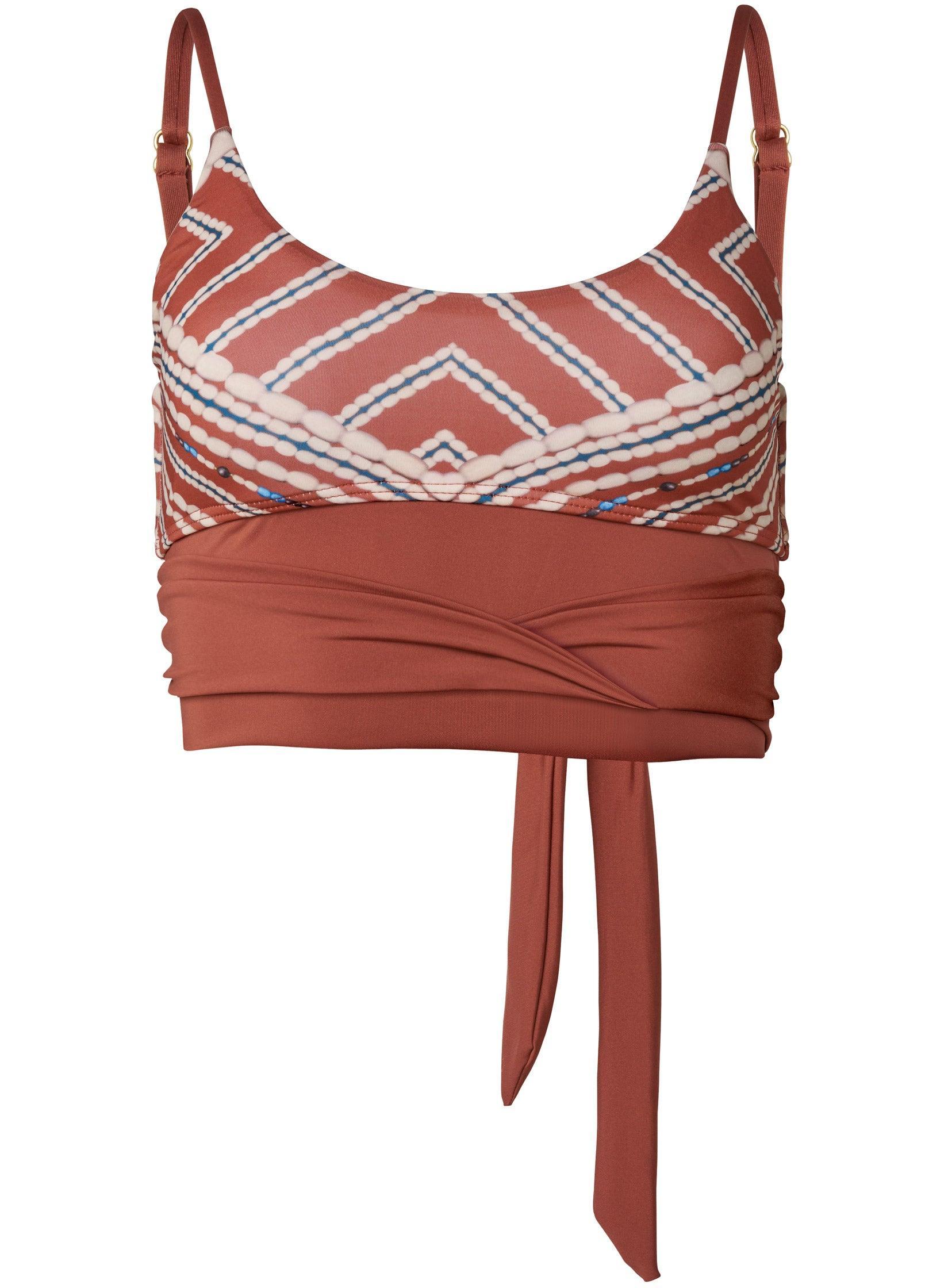 Scoop Neck Bikini Top - Moroccan Clay Product Image