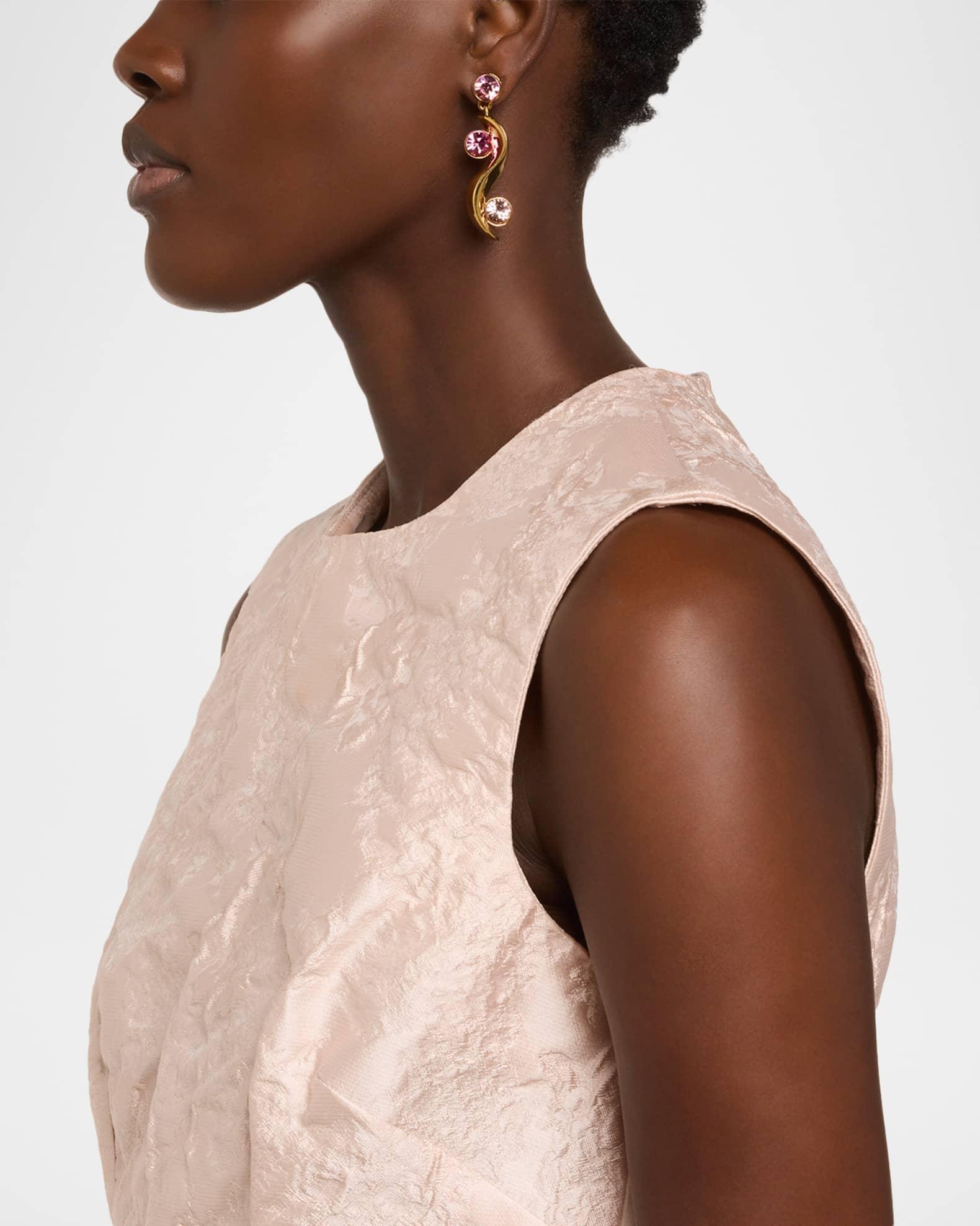 Crystal Wave Drop Earrings Product Image
