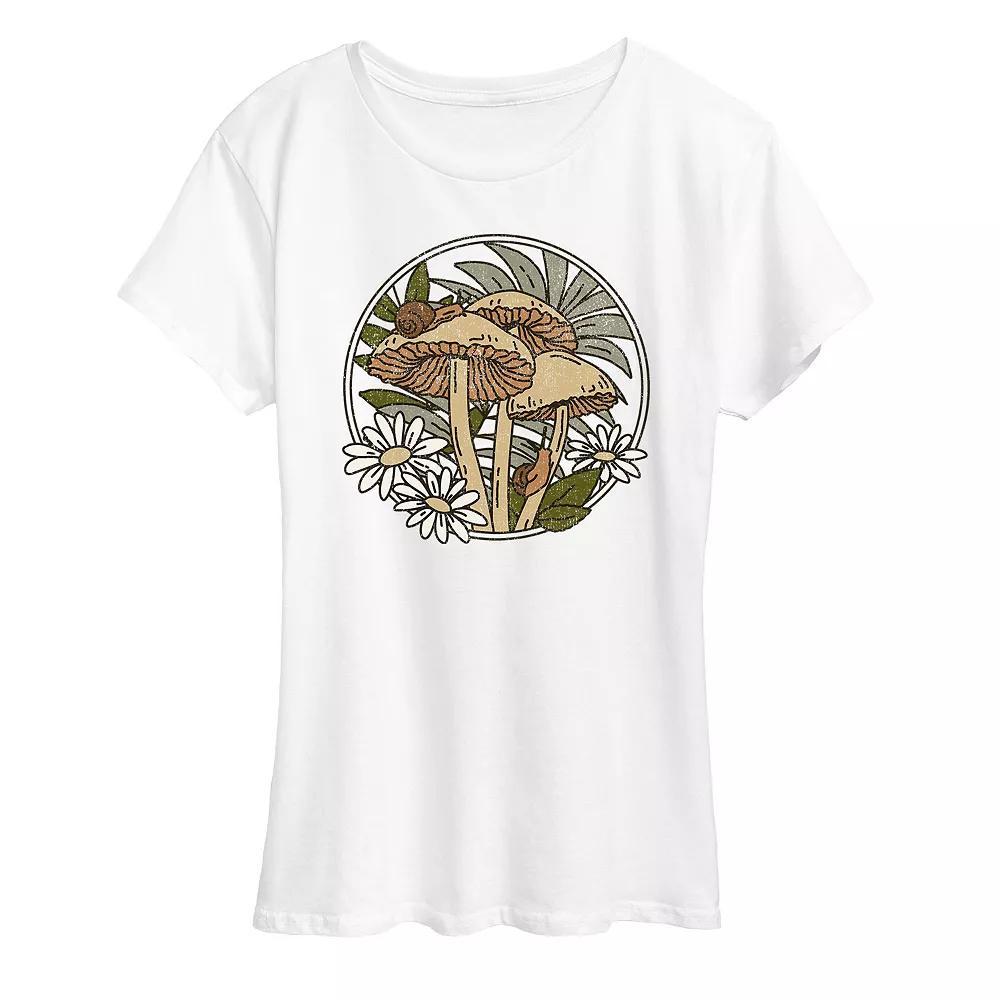 Plus Mushrooms And Snails Graphic Tee, Womens Product Image