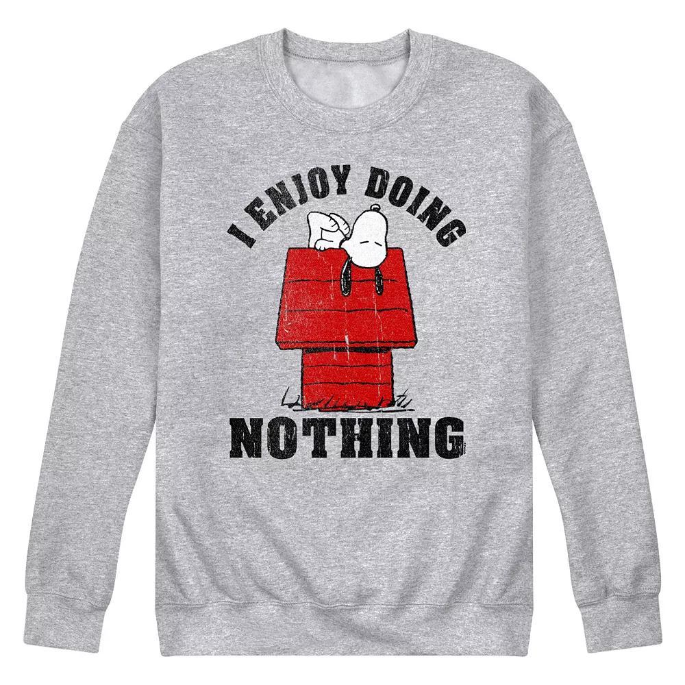 Mens Peanuts Snoopy I Enjoy Doing Nothing Graphic Sweatshirt Product Image