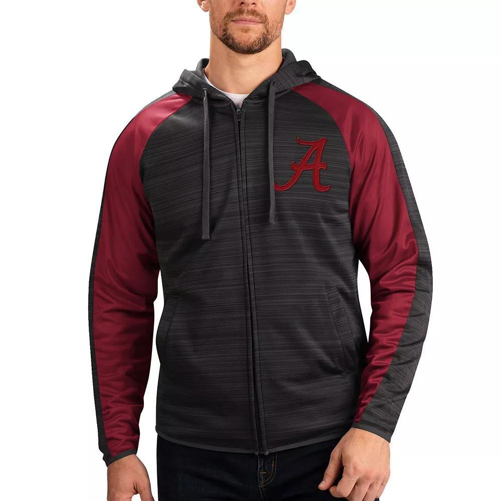 Men's G-III Sports by Carl Banks Black Arkansas Razorbacks Neutral Zone Raglan Full-Zip Track Jacket Hoodie, Size: Small Product Image