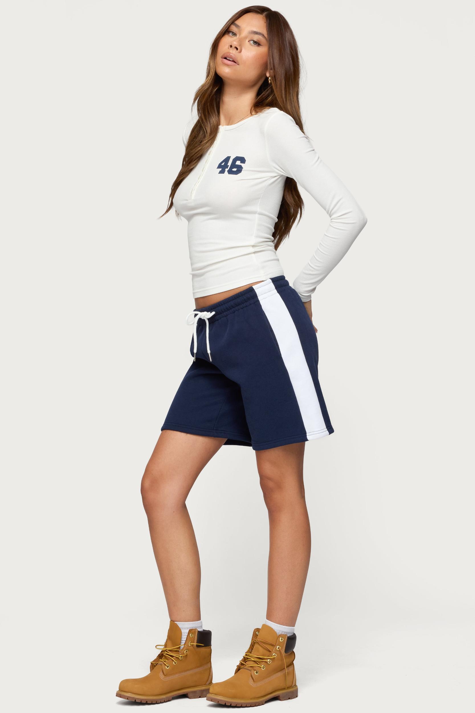 Contrast Nylon Bermuda Shorts Product Image