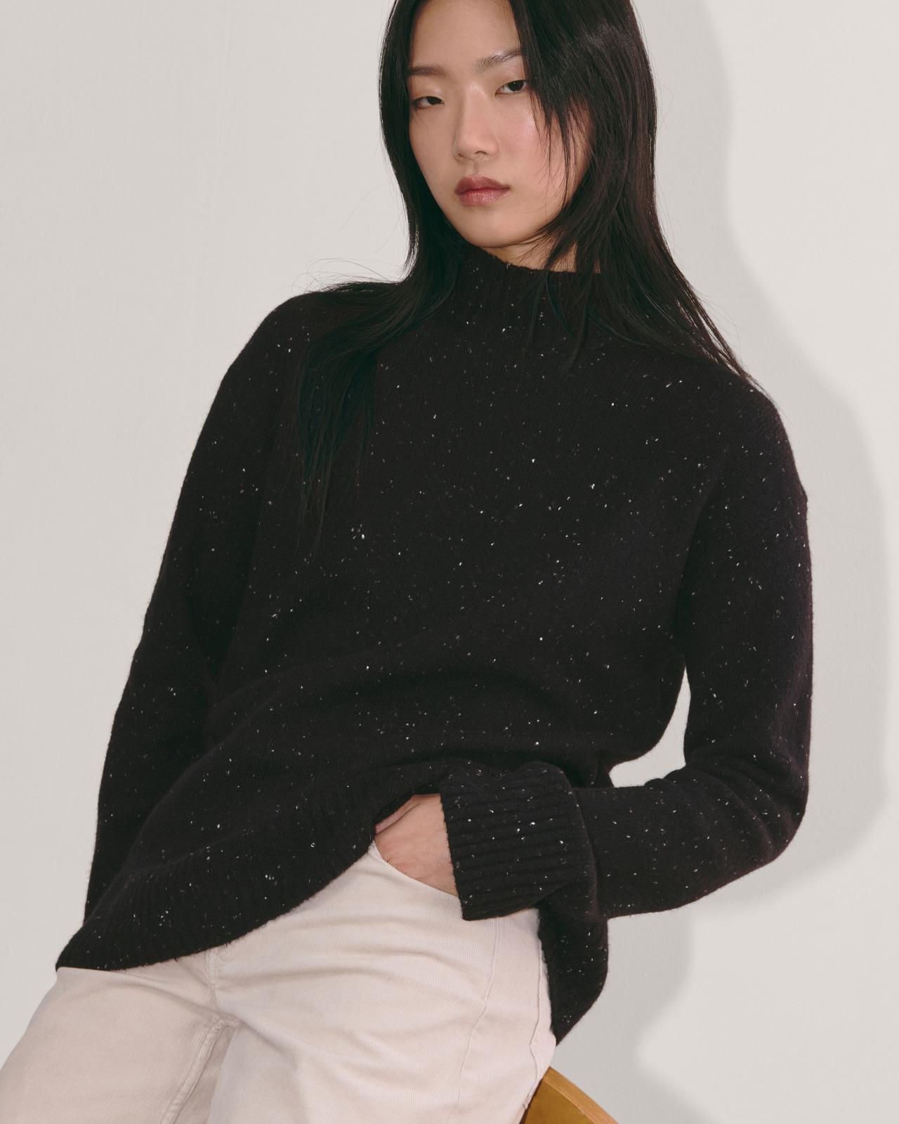 The Mockneck Sweater in Plush Cotton Product Image