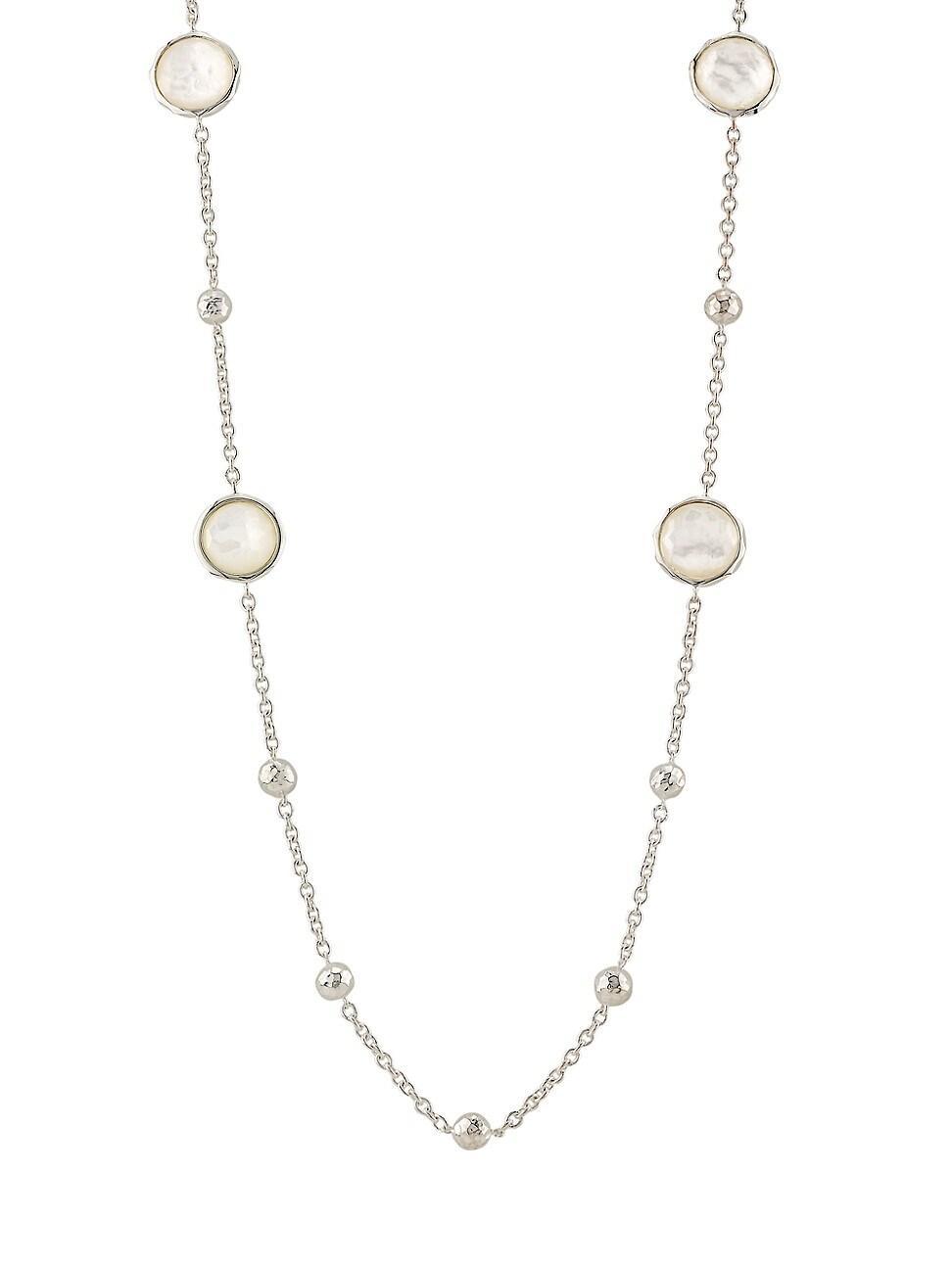 Ippolita Sterling Silver Rock Candy Mother-of-Pearl & Quartz Crystal Statement Necklace, 38 Product Image
