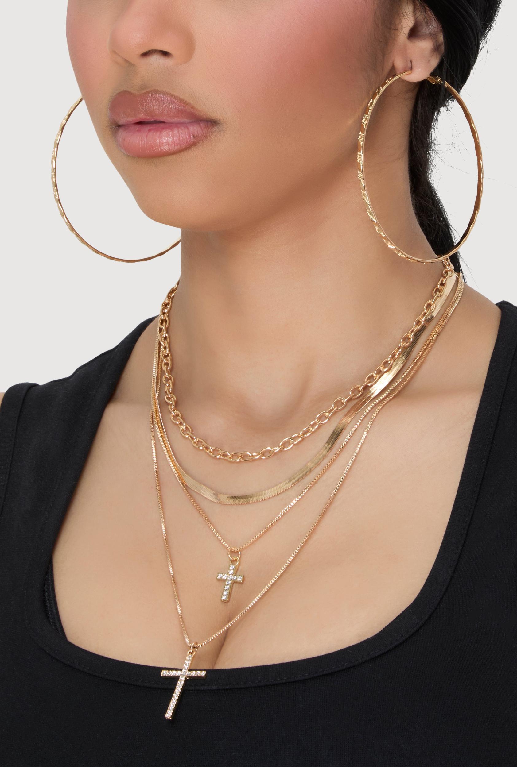 Cubic Zirconia Y Necklace and Drop Earrings Female Product Image