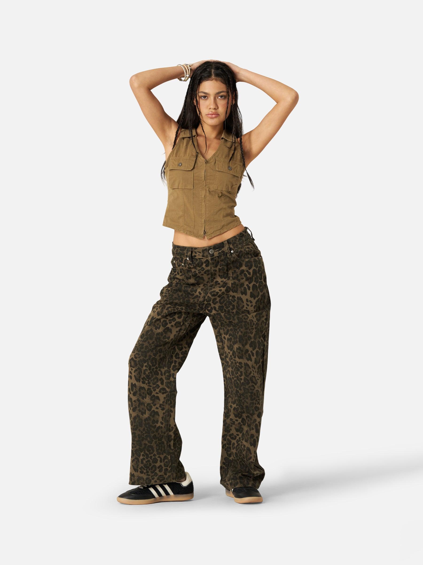 Aelfric Eden Leopard Print Jeans Product Image