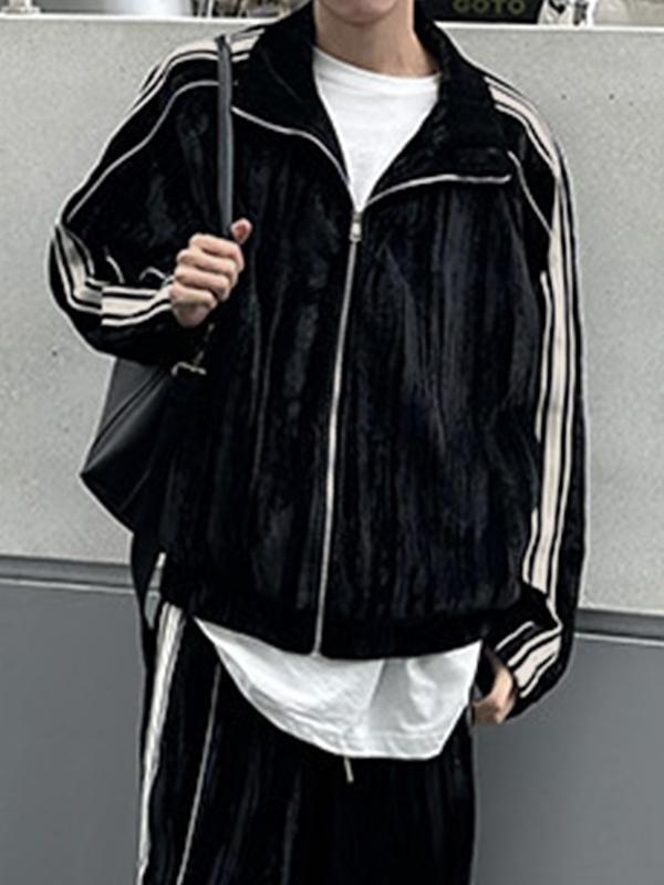 Men's Piping Detail Long Sleeve Tracksuit Set Product Image