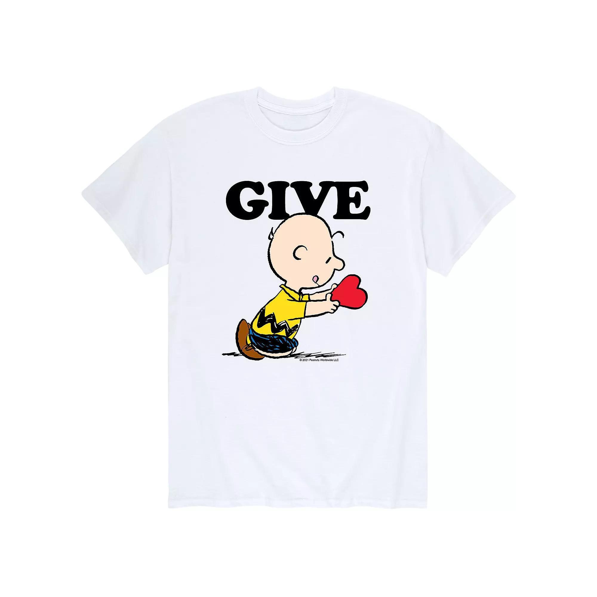Mens Peanuts Give Love Tee Product Image