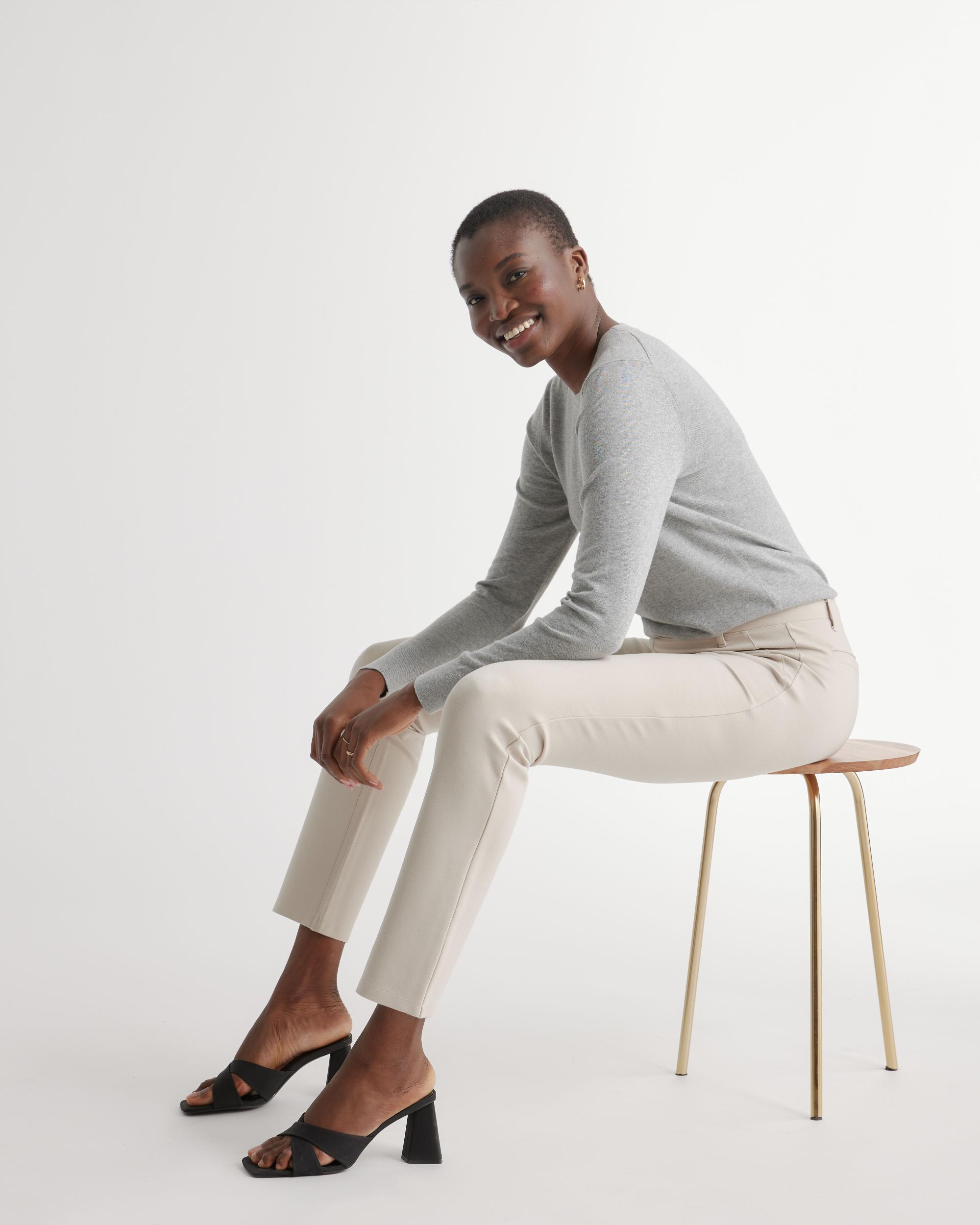 Quince | Women's Ultra-Stretch Ponte Straight Leg Pants Rayon Product Image