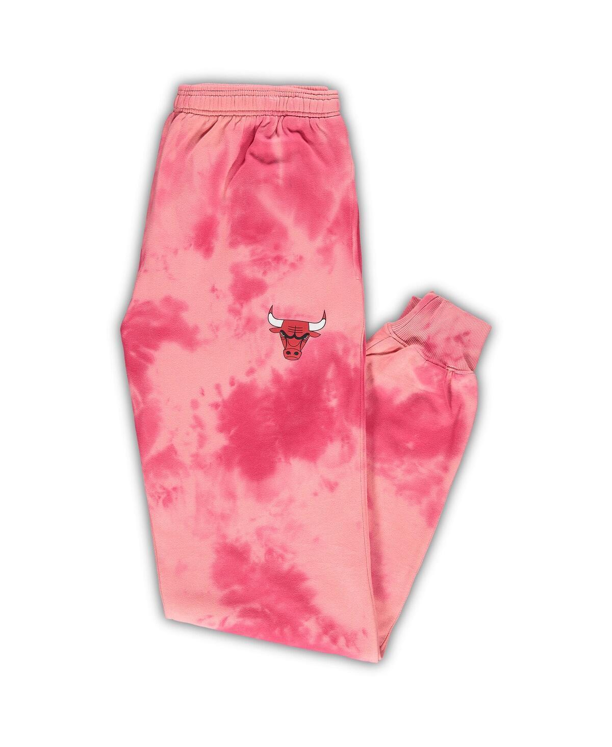 Men's Fanatics Branded Red Chicago Bulls Big & Tall Wordmark Cloud Dye Jogger Pants, Size: 3XB Product Image