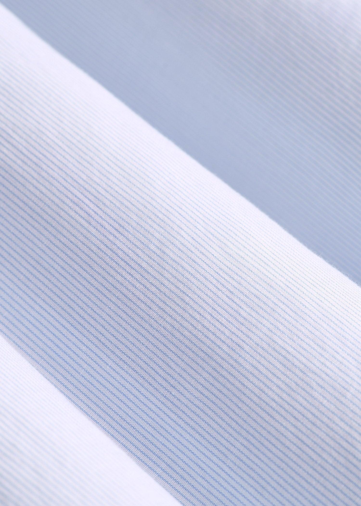 Oskar Button-Up Dress Shirt for Tall Men in Blue Mini Stripe Product Image