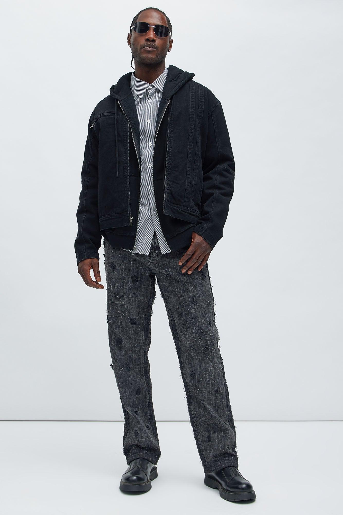 Rockstar Straight Jeans - Black Wash Product Image