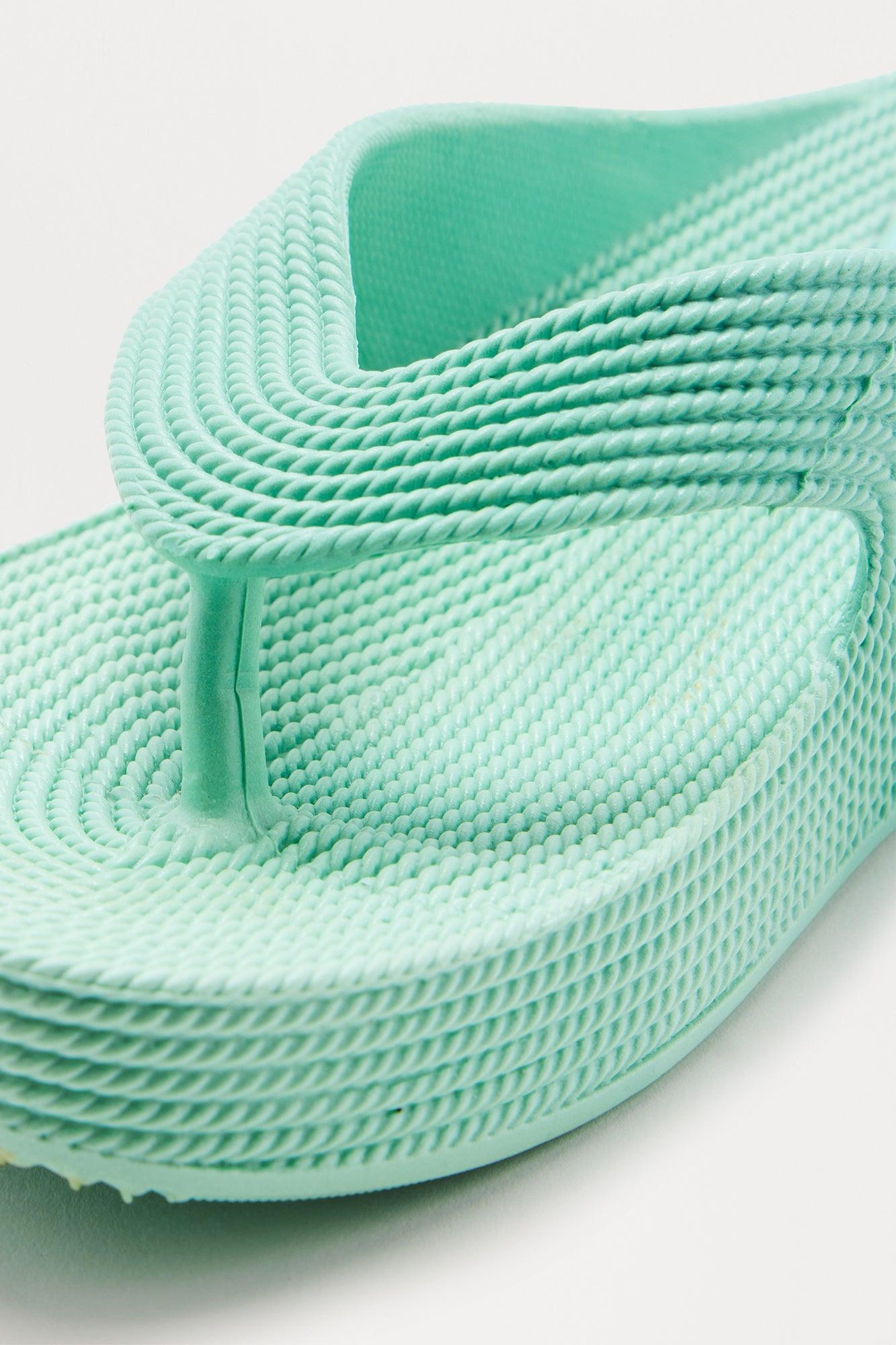 Lanes Platform Flip Flops - Jade Product Image