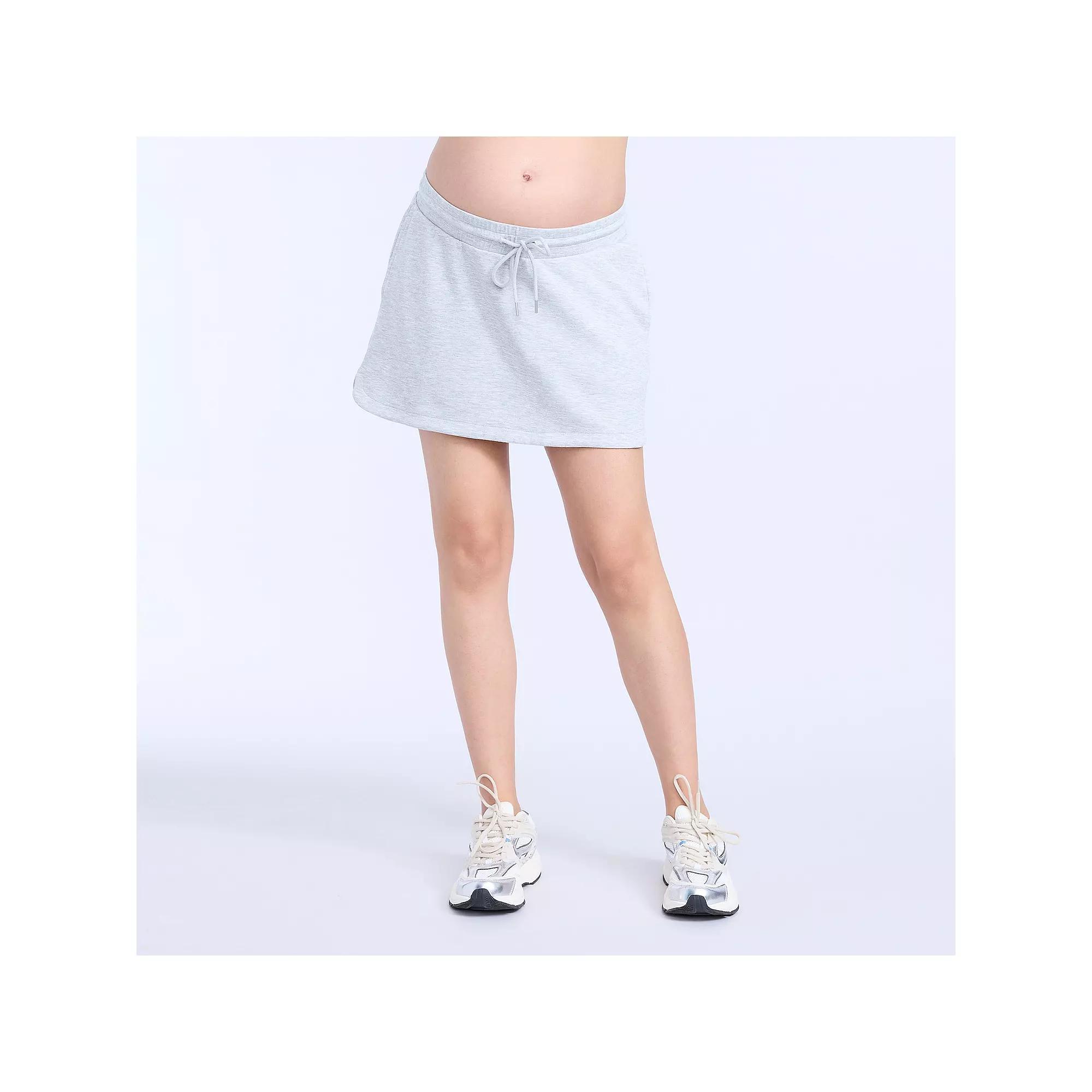 Maternity Motherhood® Pull-On Trapeze Mini Skirt, Women's, Size: XS-MAT, Grey Grey Product Image