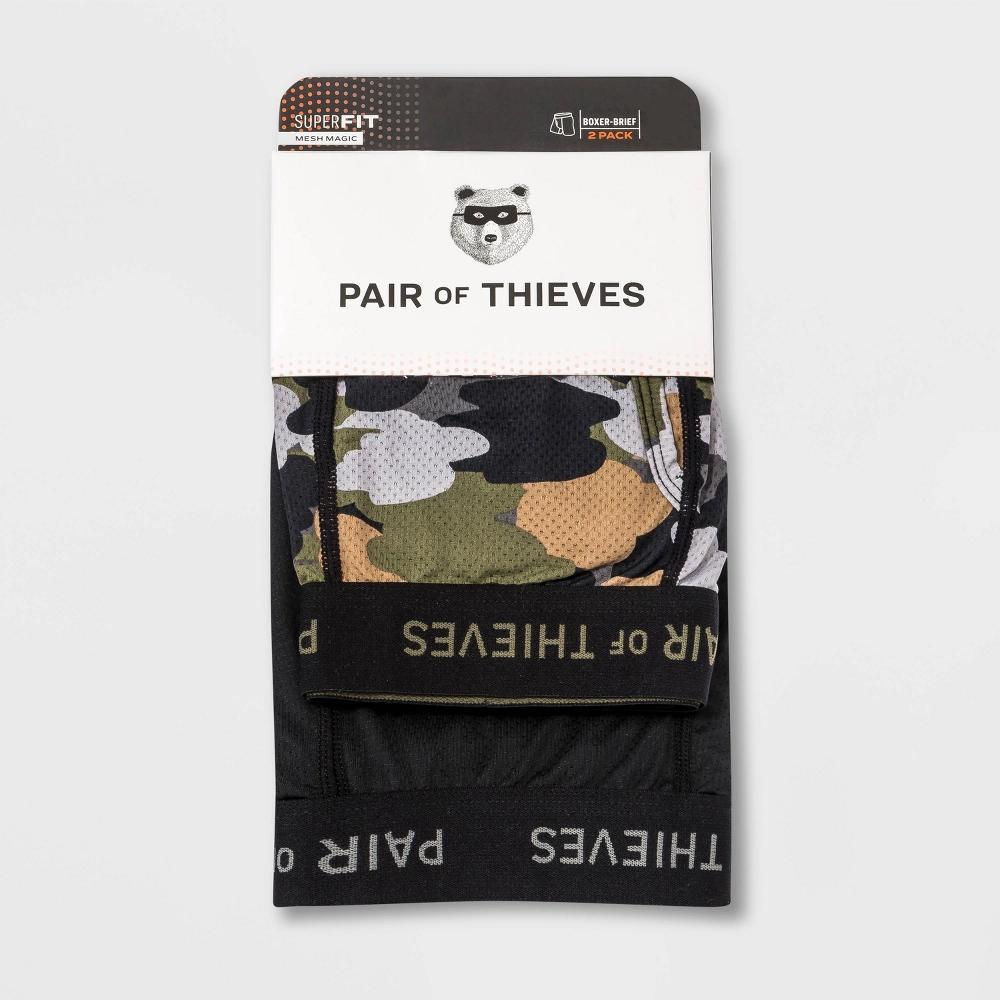 Pair of Thieves Men's Super Fit Camo Boxer Briefs 2pk- Forest XL Product Image