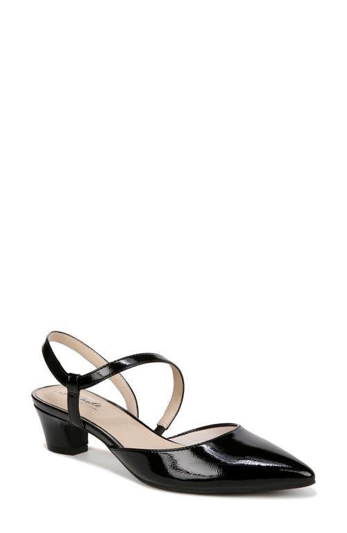 LifeStride Minimalist Women's Slingback Pumps, Size: 9 Wide, Black Patent Product Image