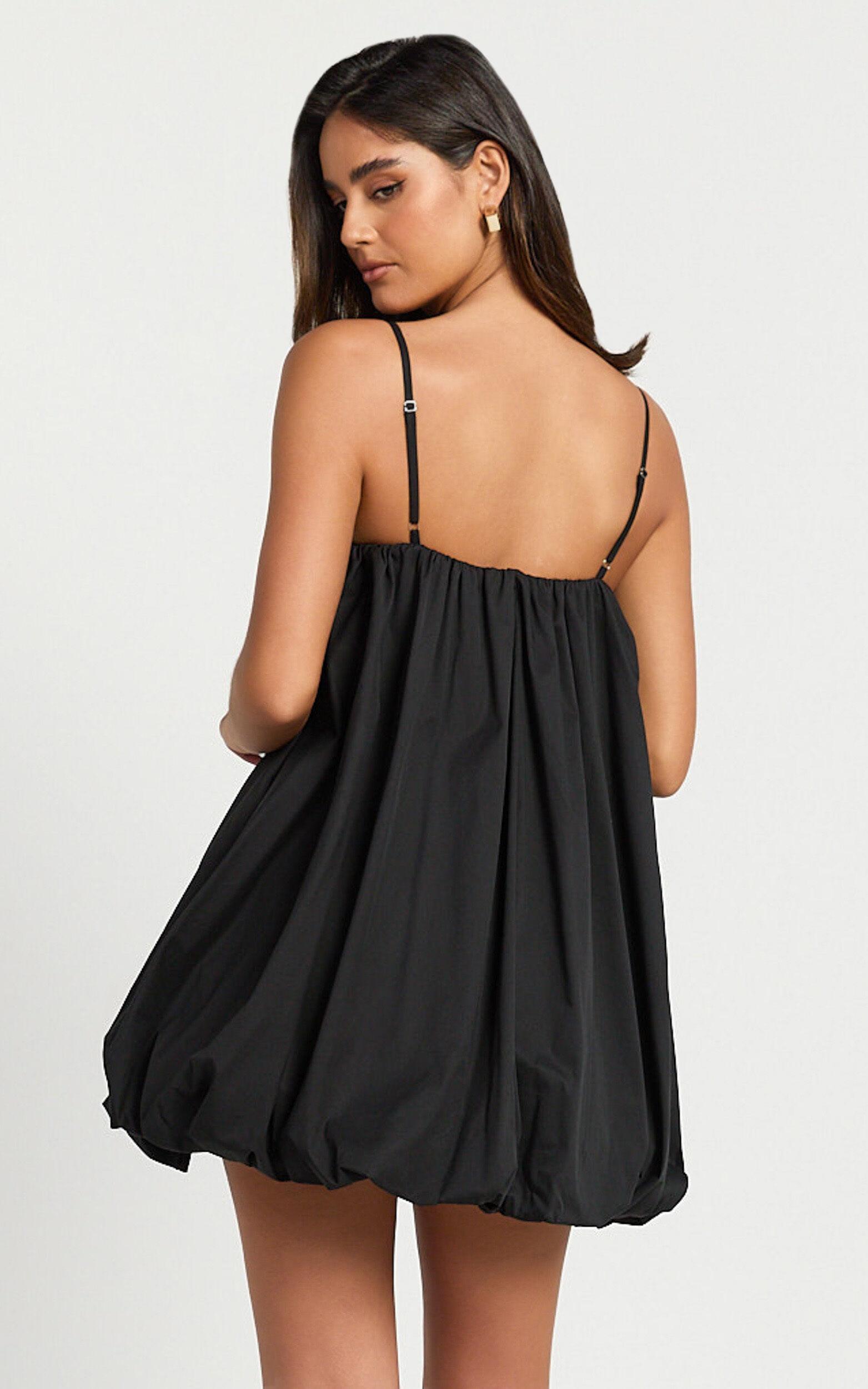 Marites Mini Dress - Bubble Mini Dress in Black Product Image