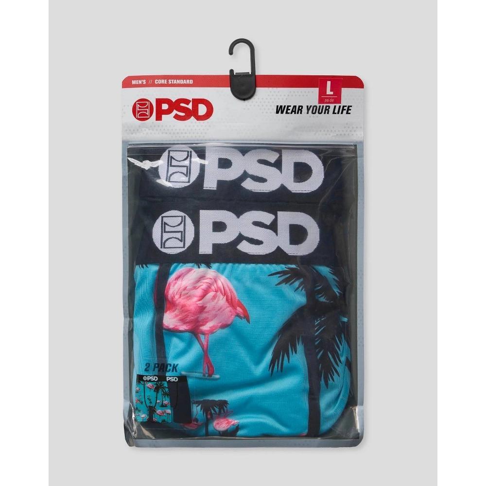 PSD Mens Flamingo Print Briefs 2pk - Light Blue Product Image