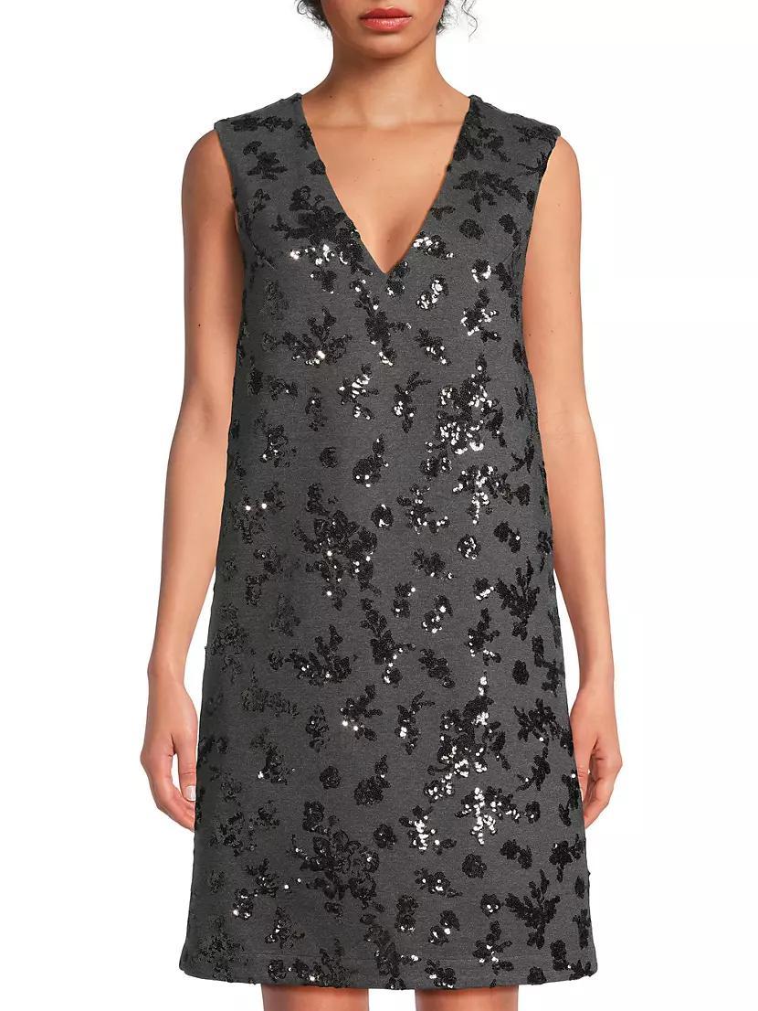 Pesaro Sequined Jersey Sleeveless Minidress Product Image