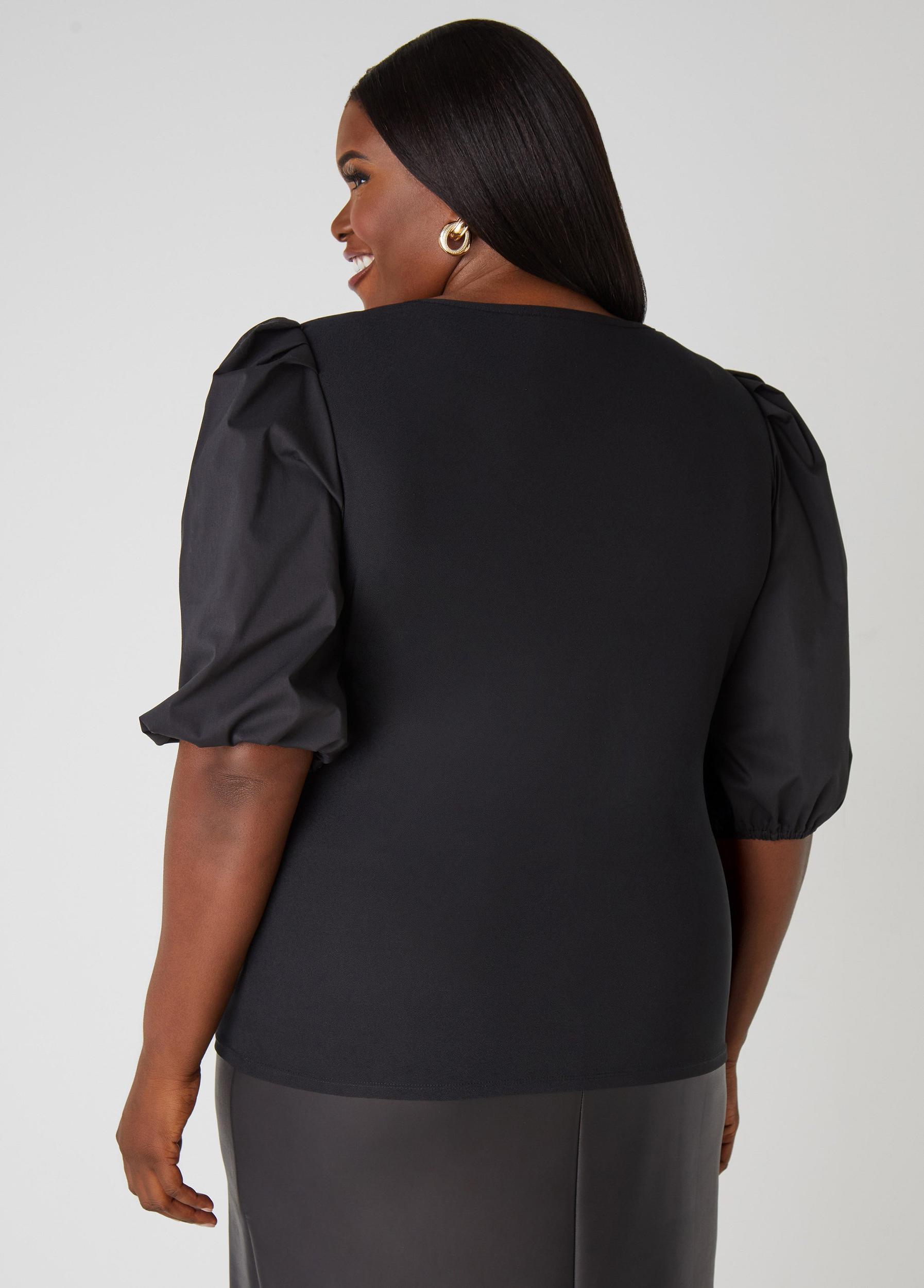 Embellished Poplin Sleeved Top Product Image