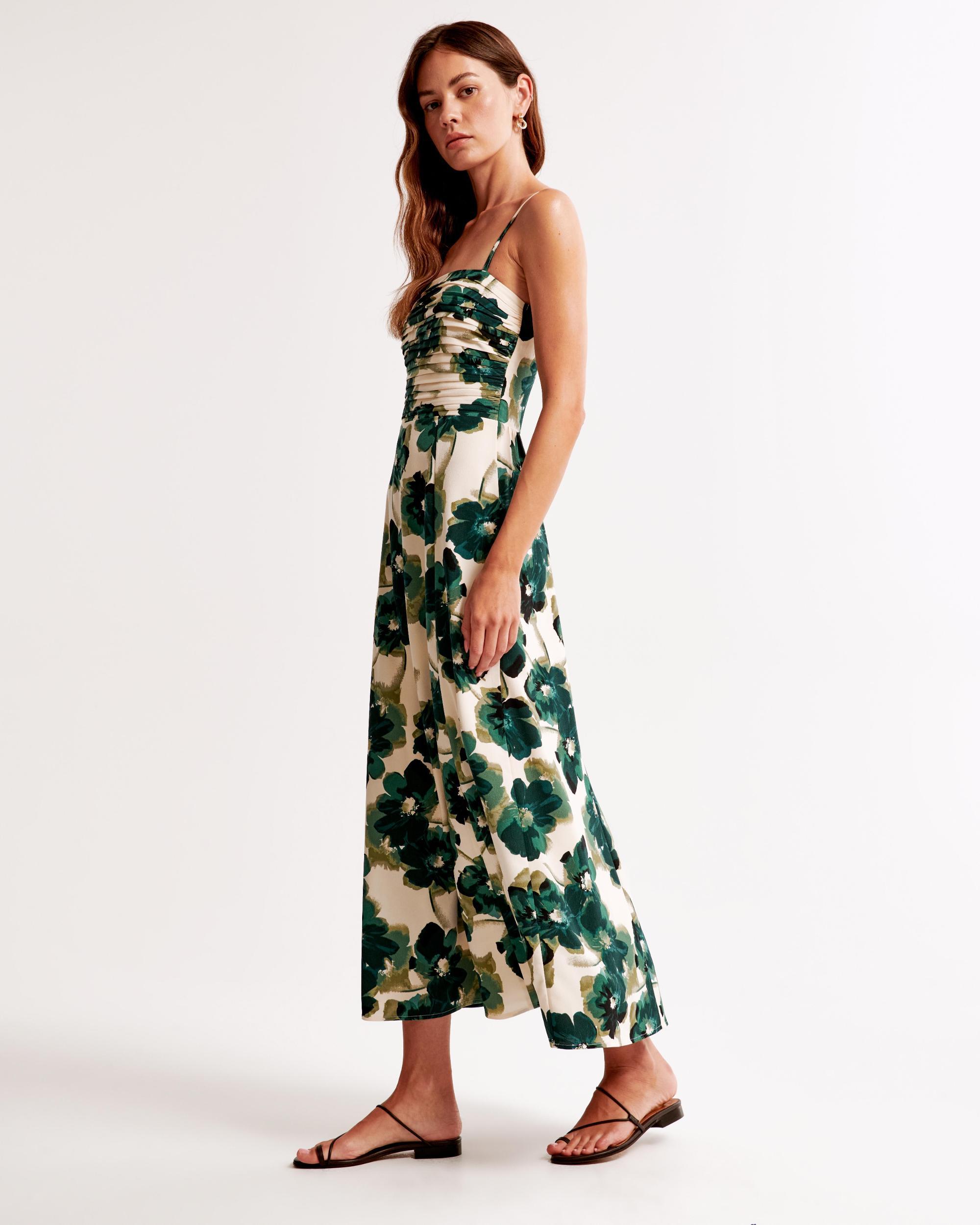 The A&F Emerson Crepe Midi Dress Product Image
