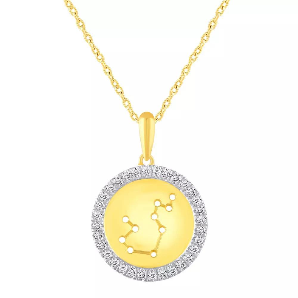 1/4 Carat T.W. Diamond Halo Zodiac Pendant Necklace, Women's, Size: 18", Cancer Product Image