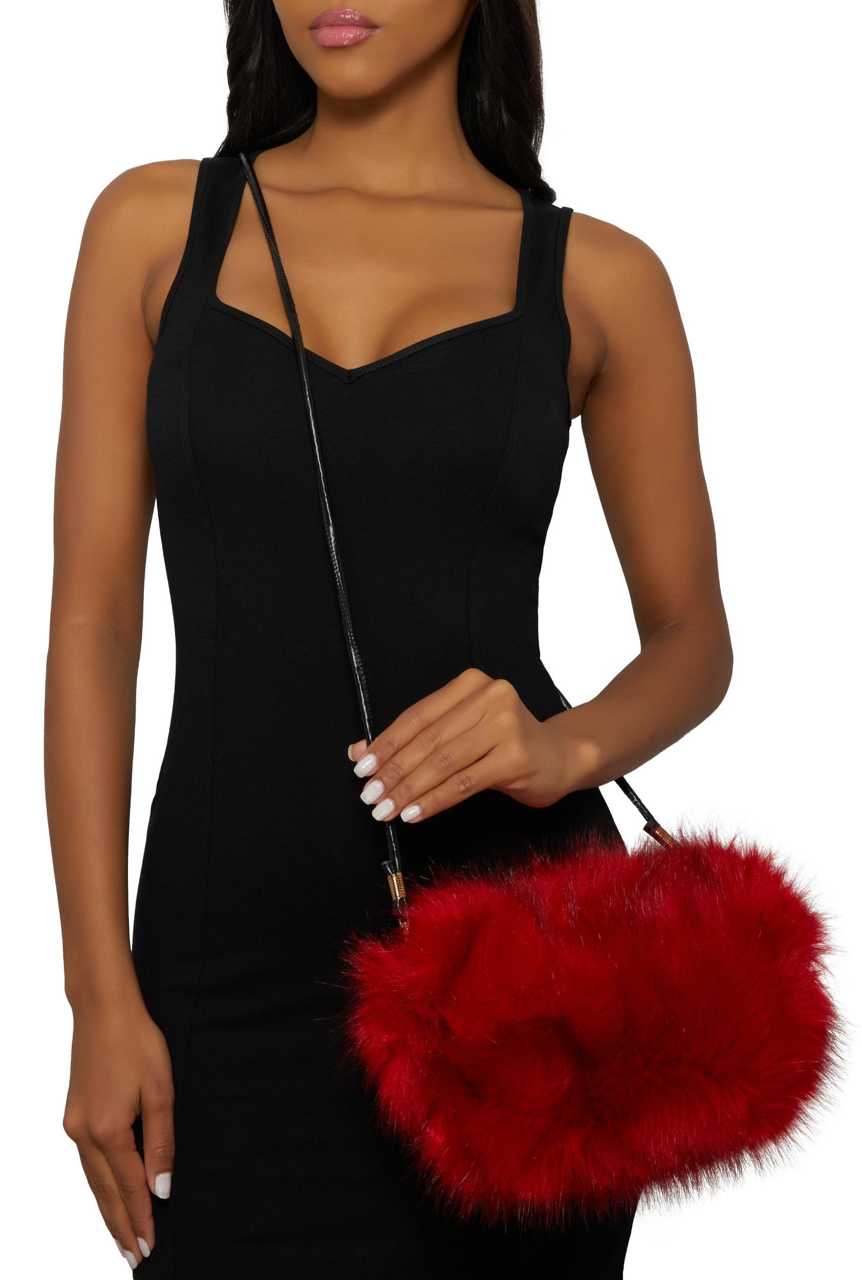 Faux Fur Hand Muff Crossbody Bag Female Product Image