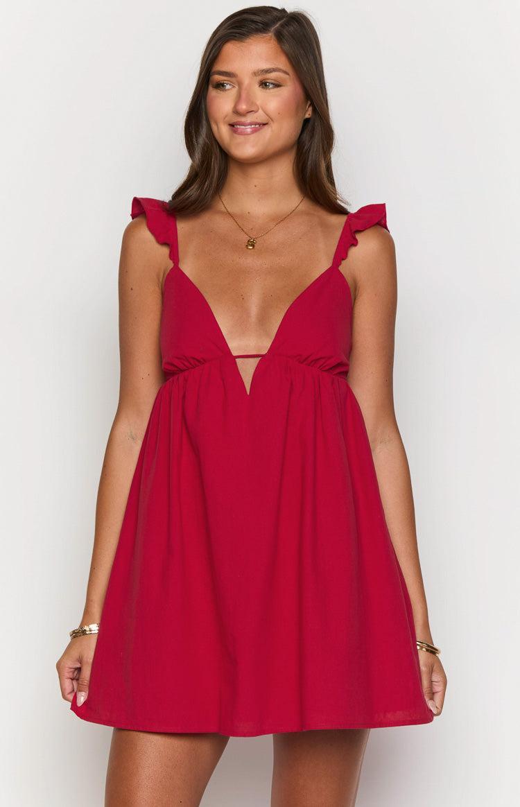 Tammie Red Mini Dress Product Image