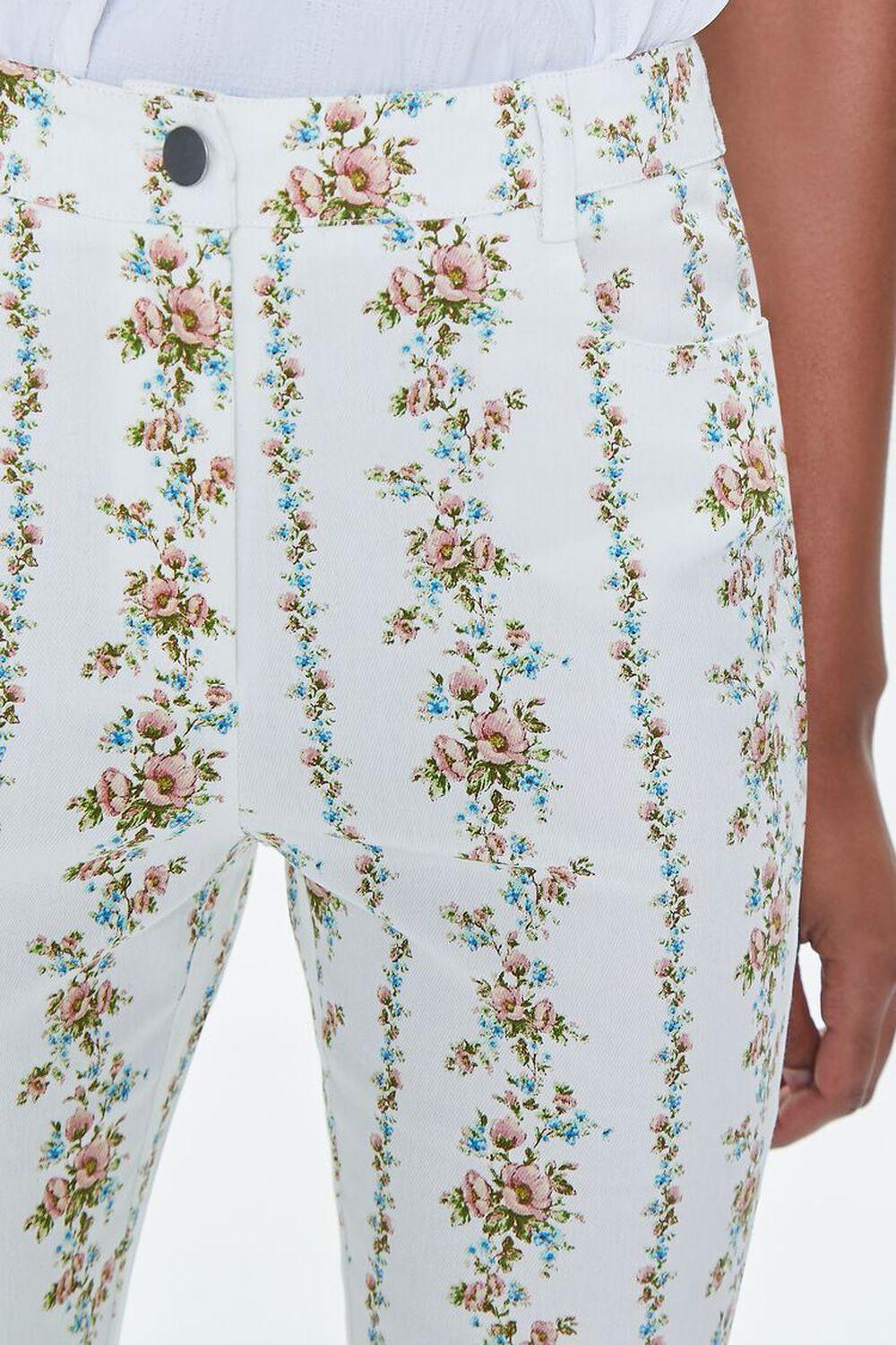 Floral Print High-Rise Flare Pants | Forever 21 Product Image