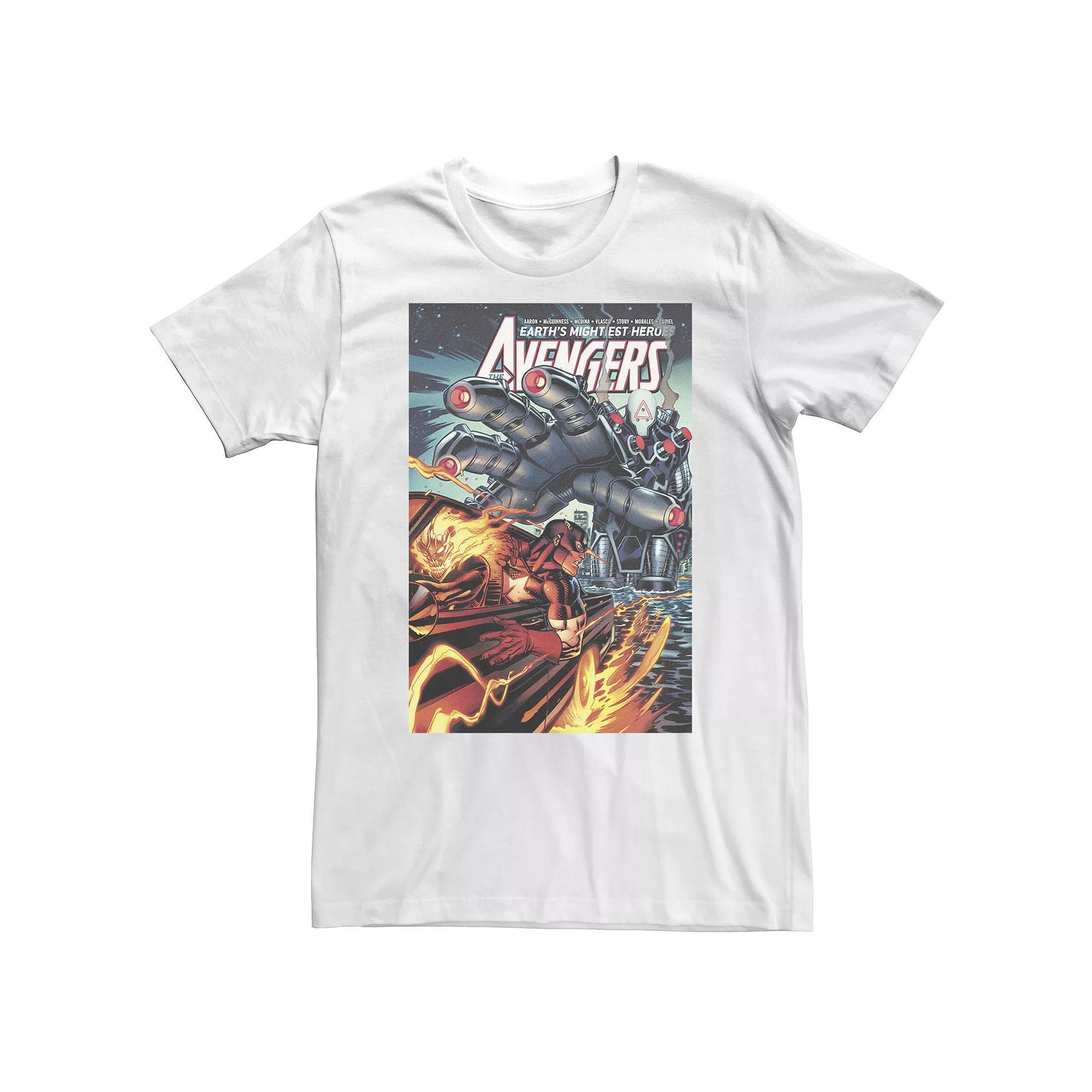Big & Tall Marvel Avengers Loki Comic Cover Tee, Men's, Size: 5XL, White Product Image