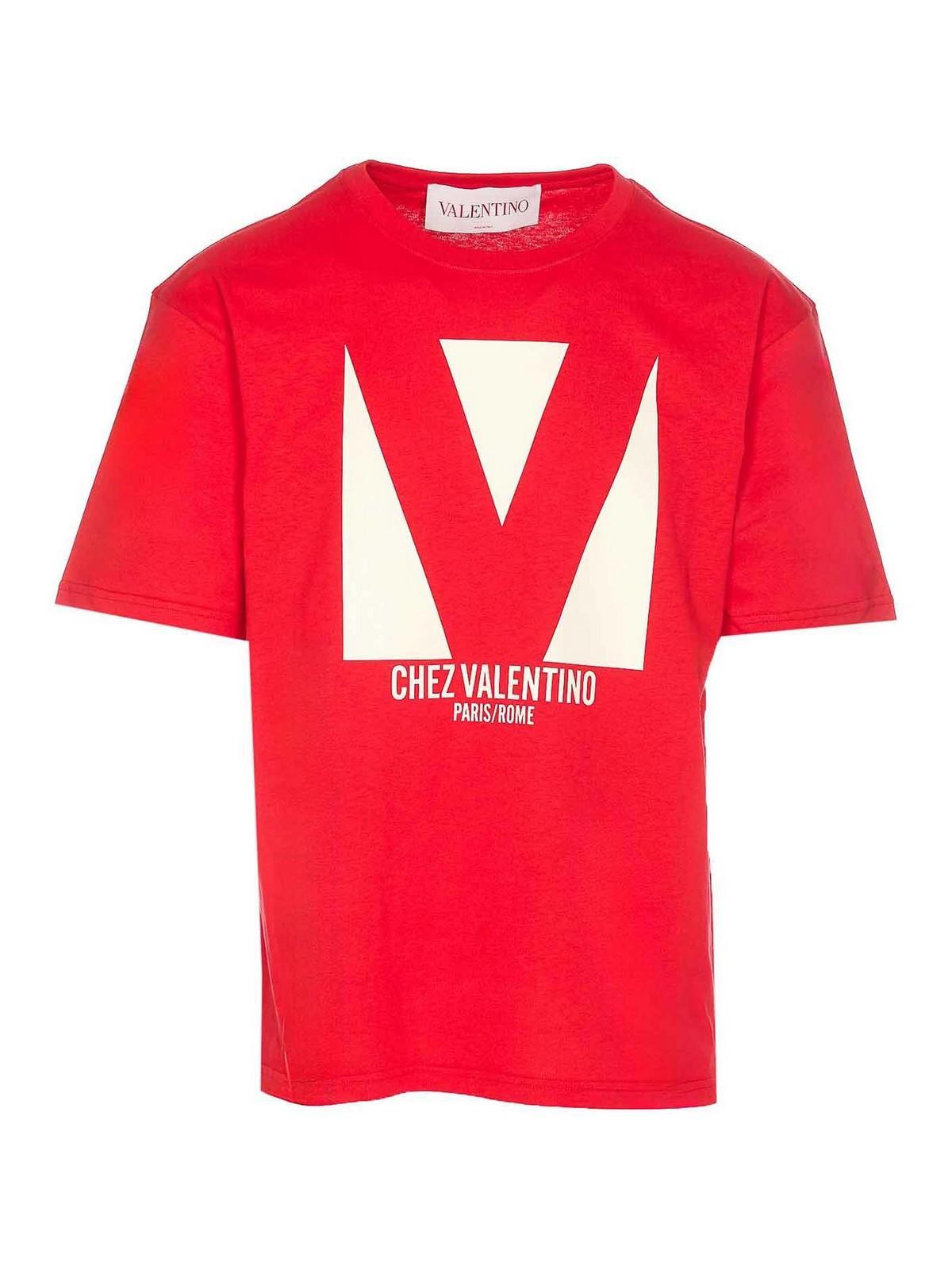 VALENTINO T-shirt Logo In Red Product Image
