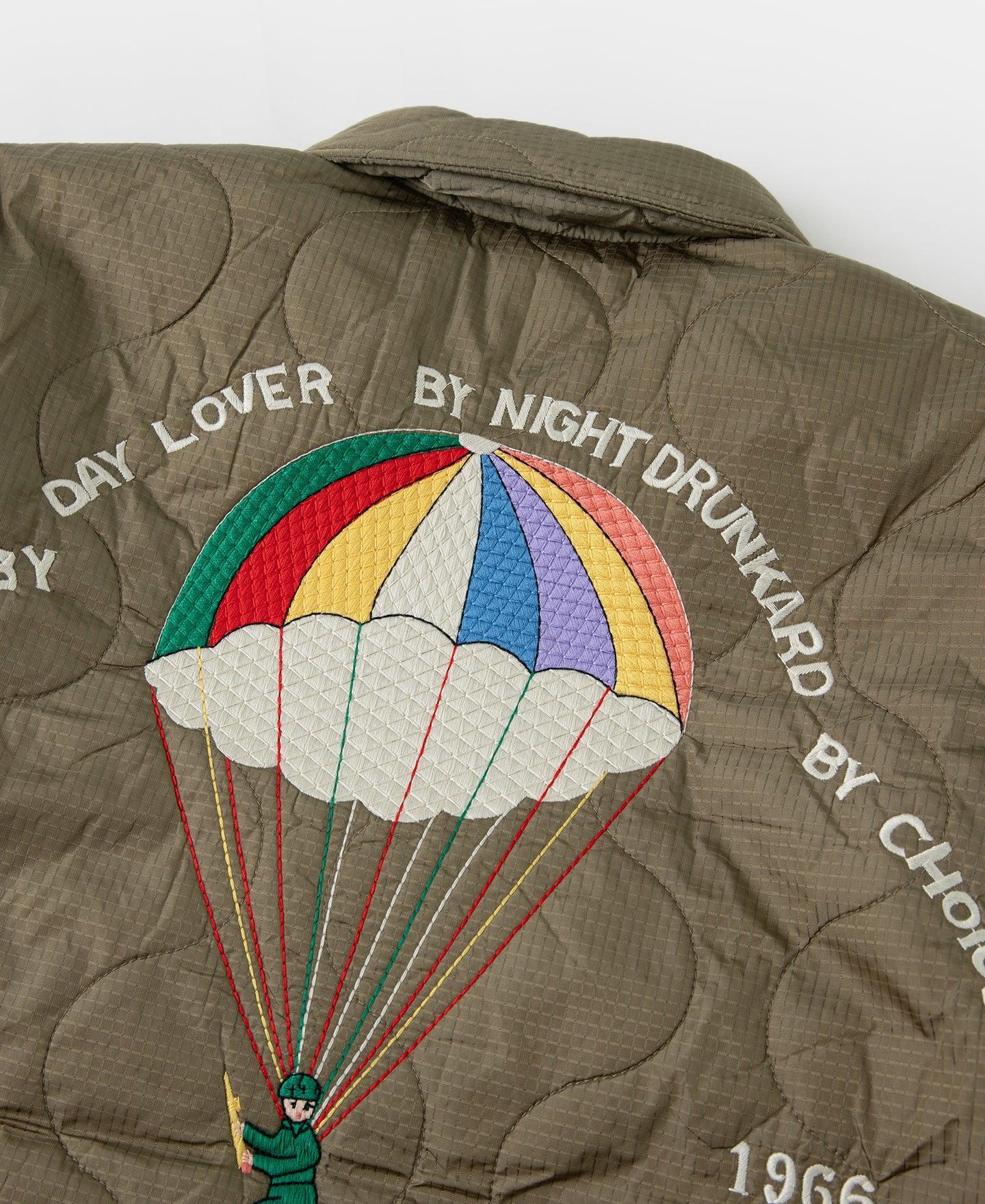Vietnam War Quilted Padded Souvenir Jacket - Black Product Image