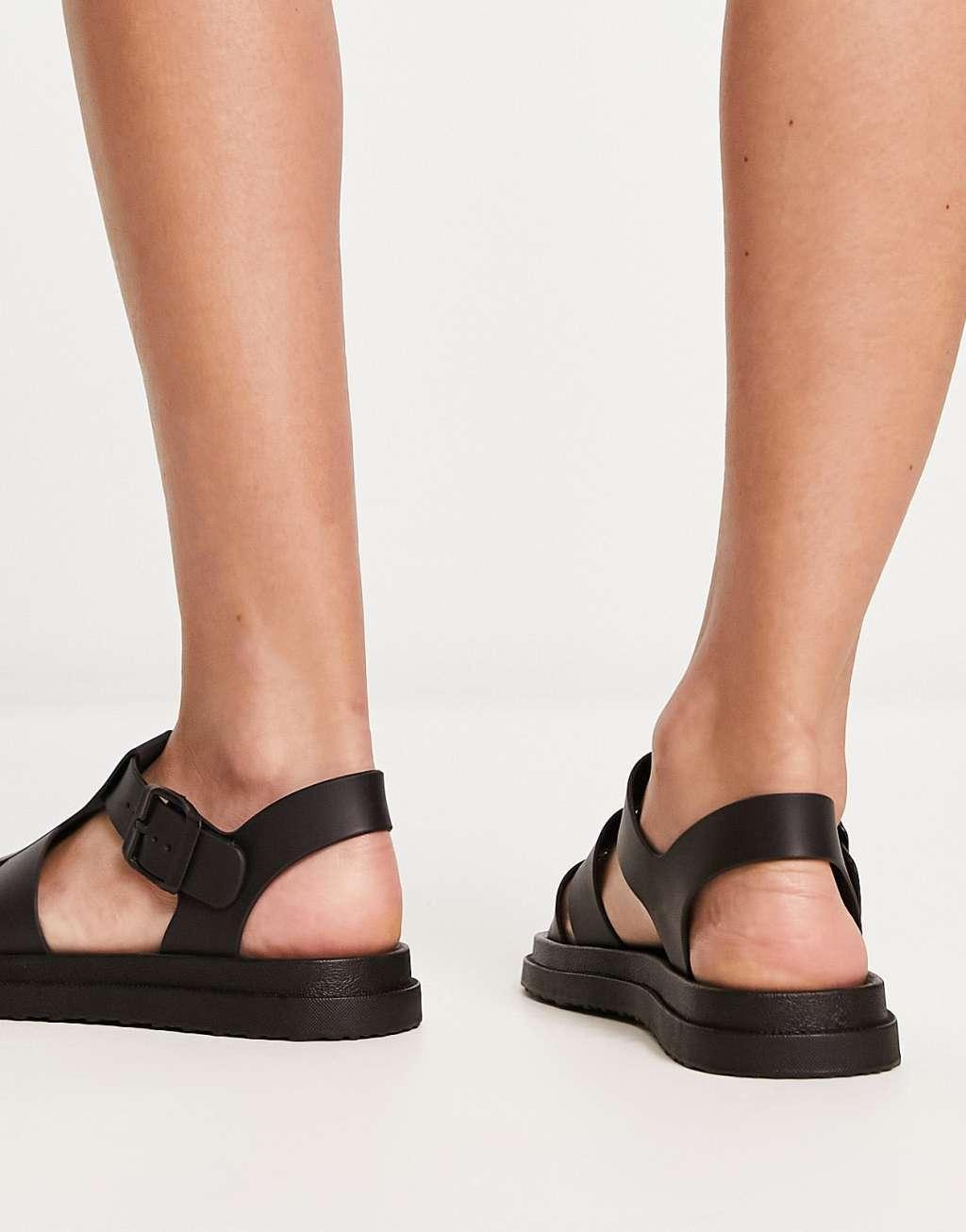 London Rebel wide fit chunky jelly sandals Product Image