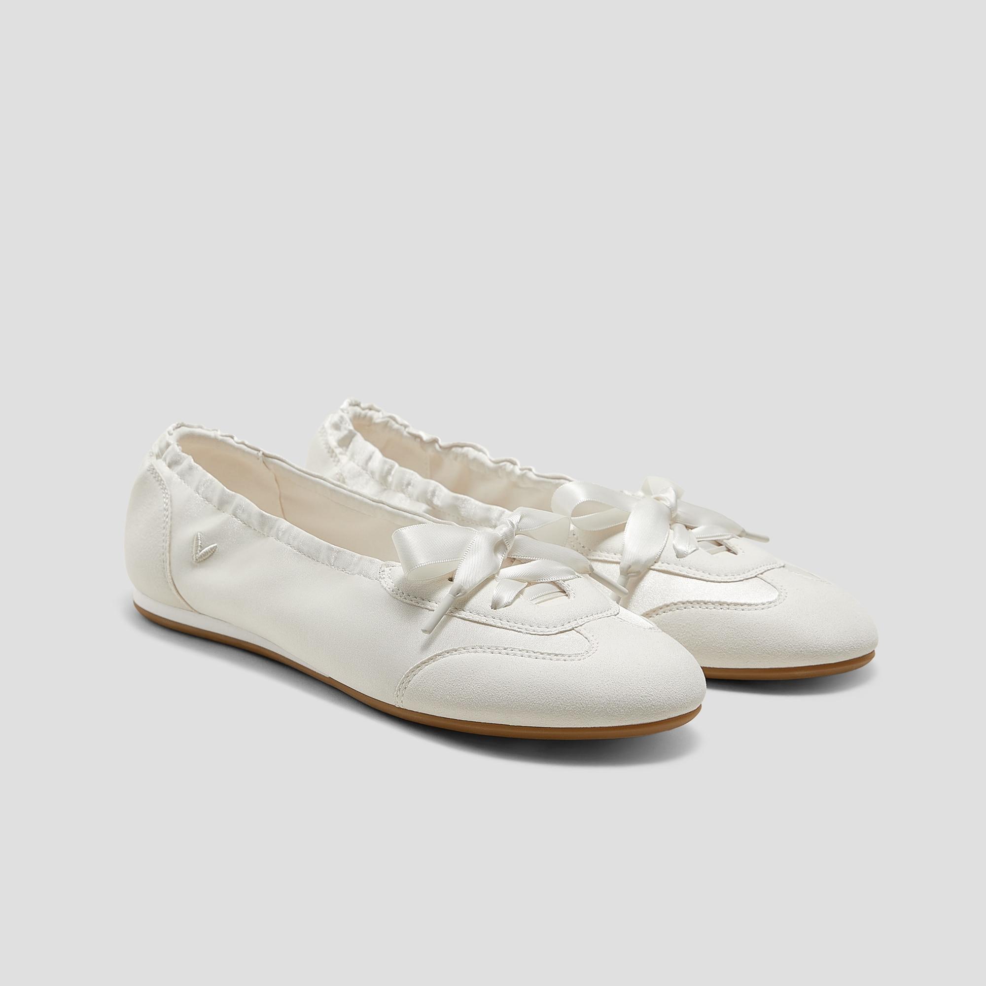 Round-Toe Satin Sneakerina (Yanka) Product Image