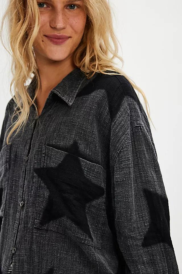 OneTeaspoon Star Muslin Longline Shirt Product Image