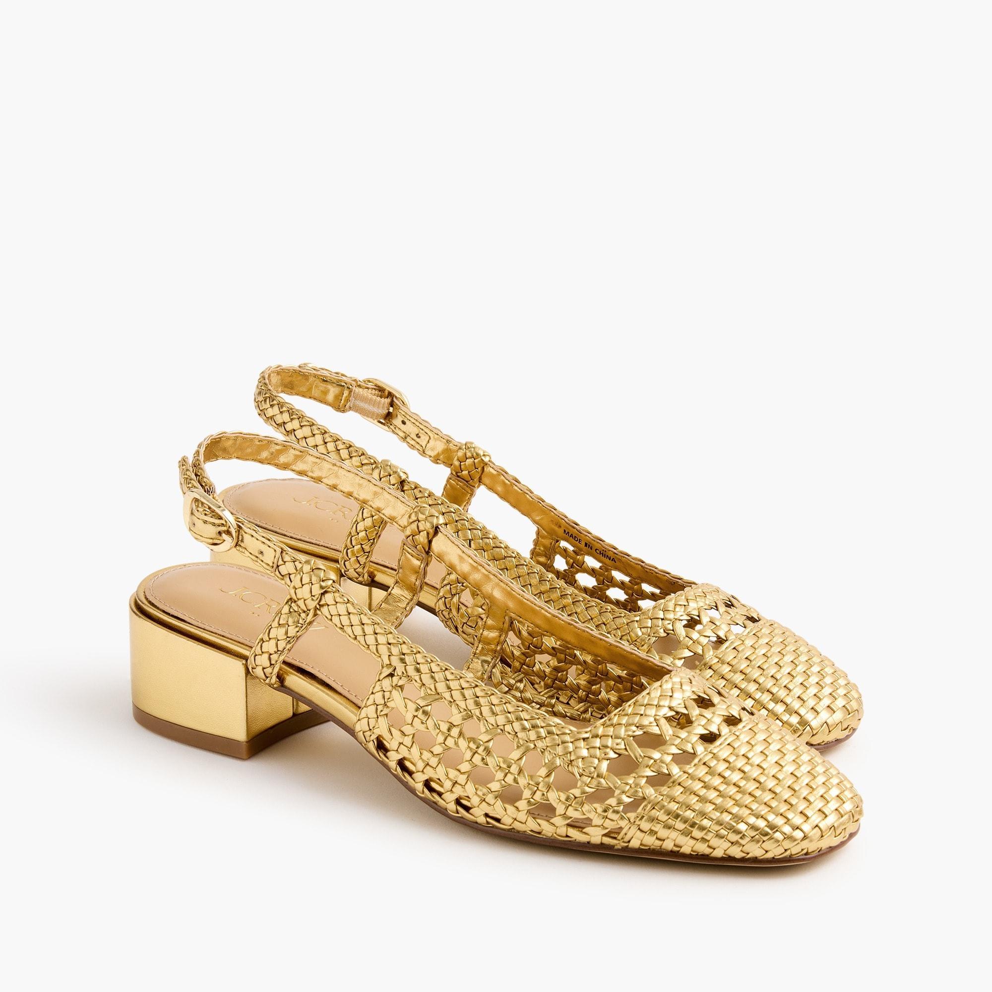 Woven slingback heels Product Image