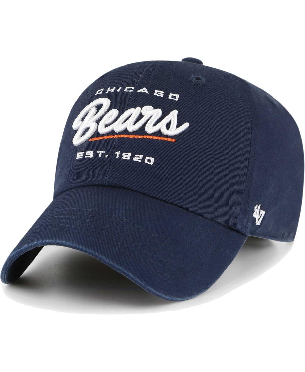 Women's '47 Navy Chicago Bears Sidney Clean Up Adjustable Hat, Blue Product Image