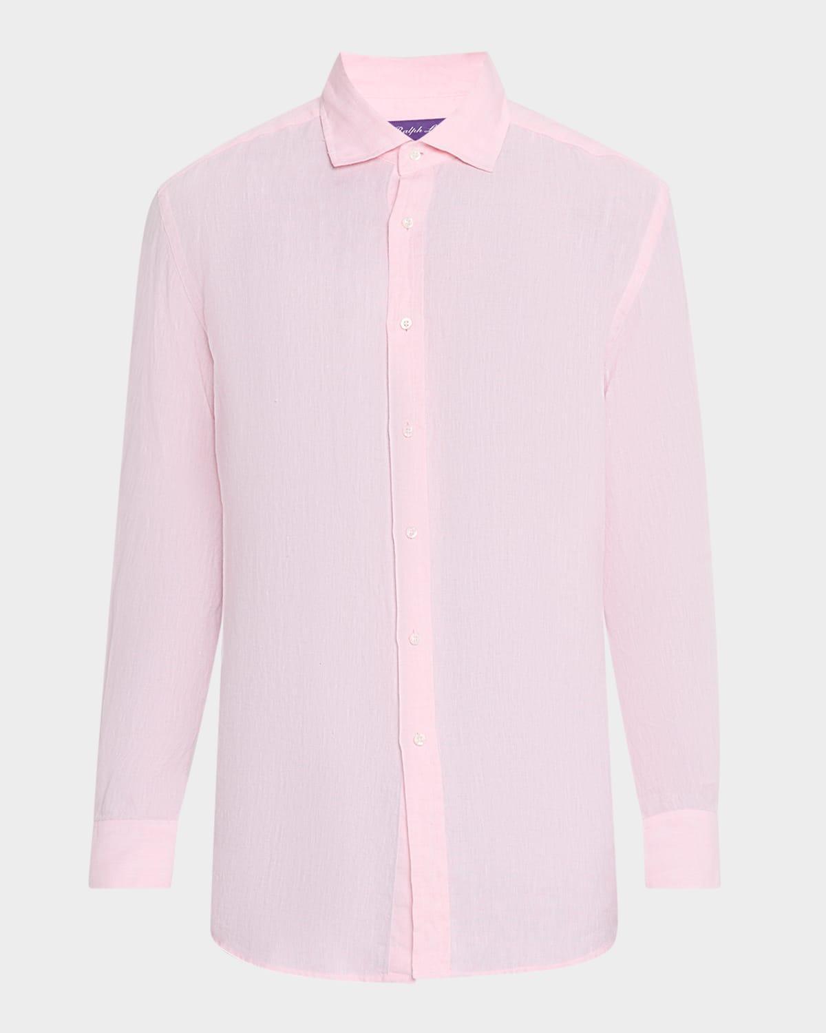 Mens Basketweave Linen Sport Shirt Product Image