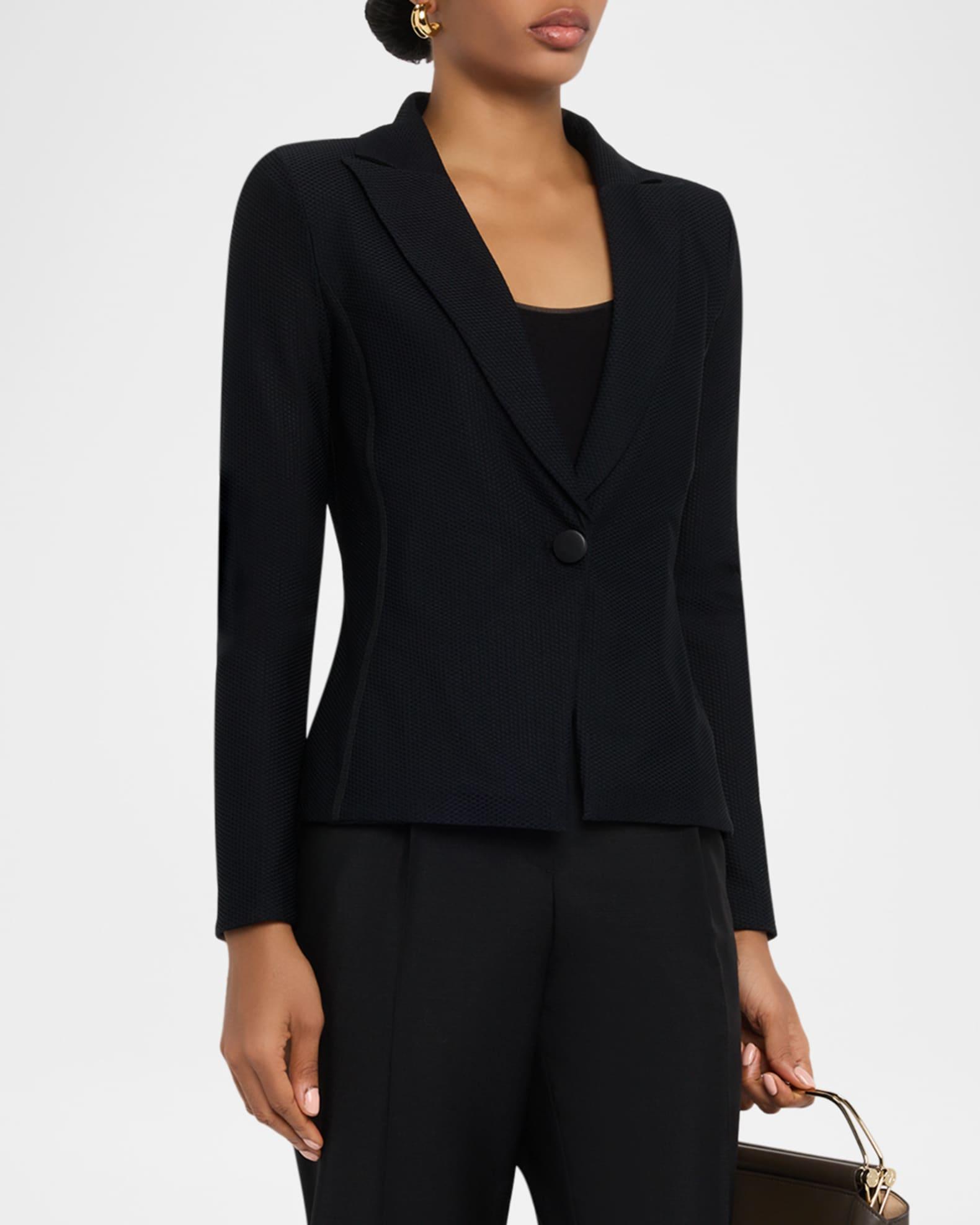 Rice Stitch Jersey Single-Breasted Jacket Product Image