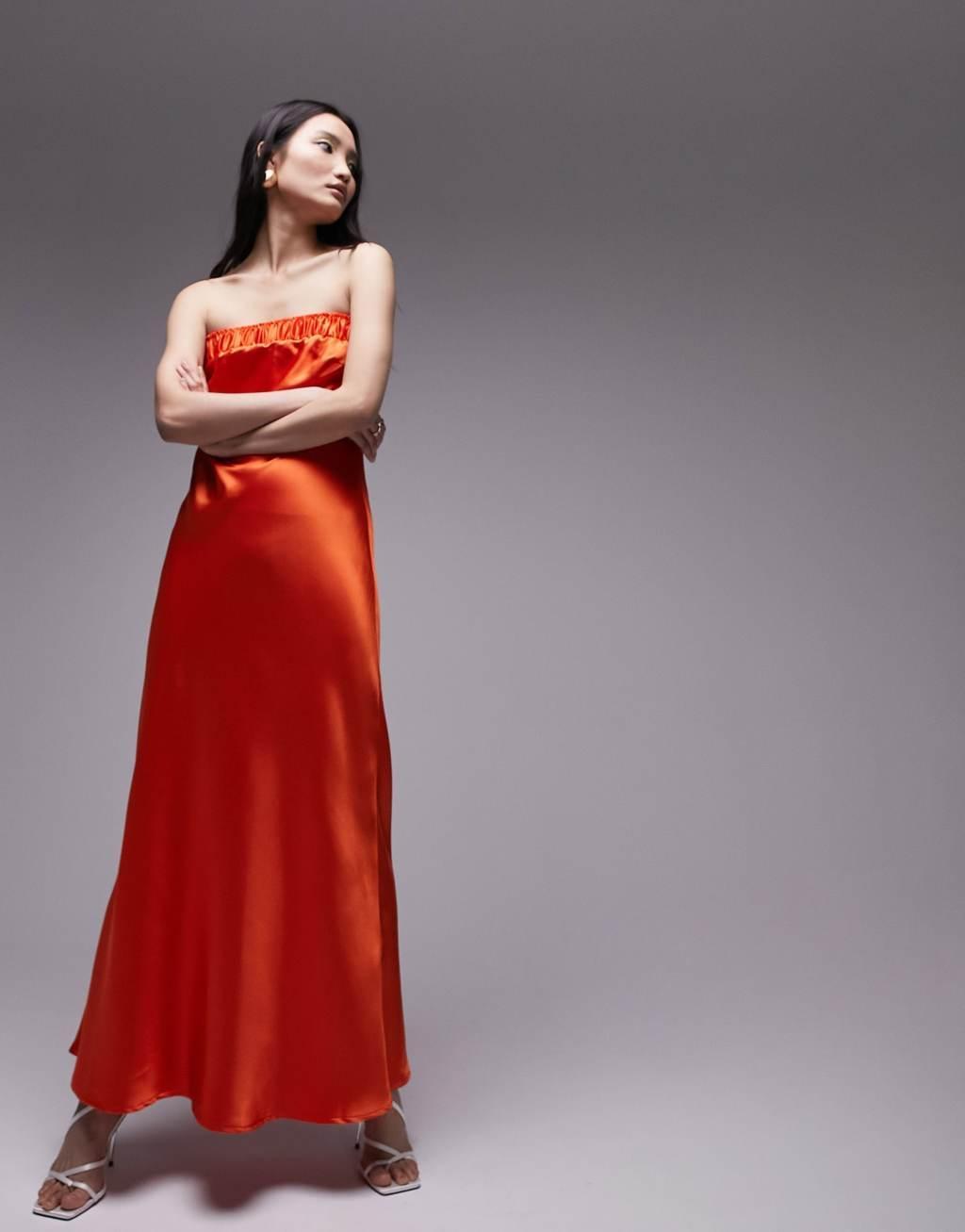 Topshop bandeau midi column dress Product Image