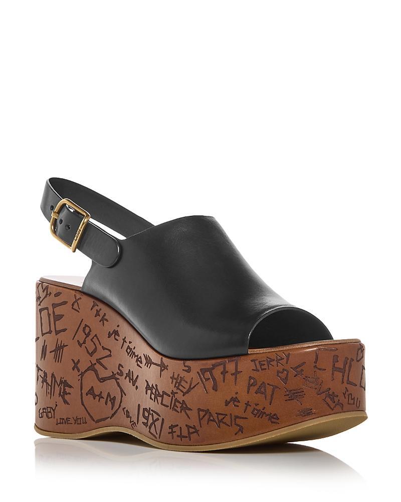 Chloe Womens Maxime Platform Wedge Sandals Product Image