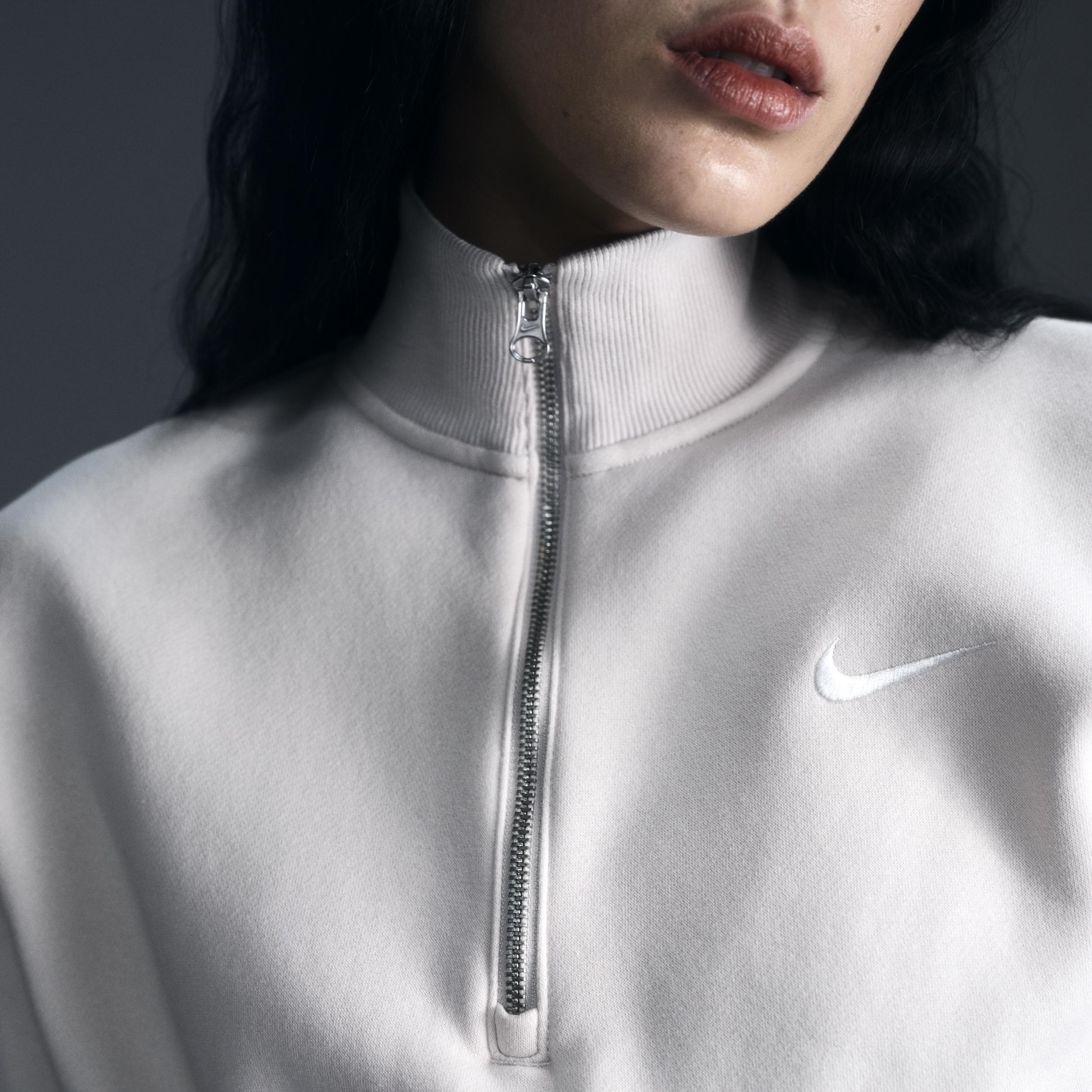 Nike Sportswear Phoenix Fleece Women's 1/4-Zip Cropped Sweatshirt Product Image