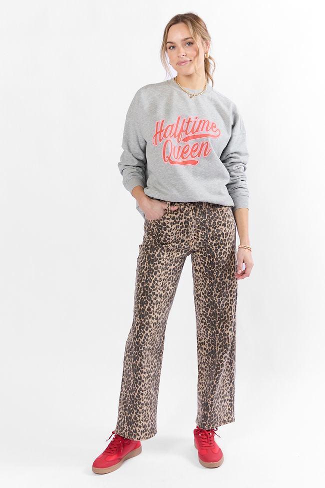 Halftime Queen Light Grey Graphic Sweatshirt Product Image