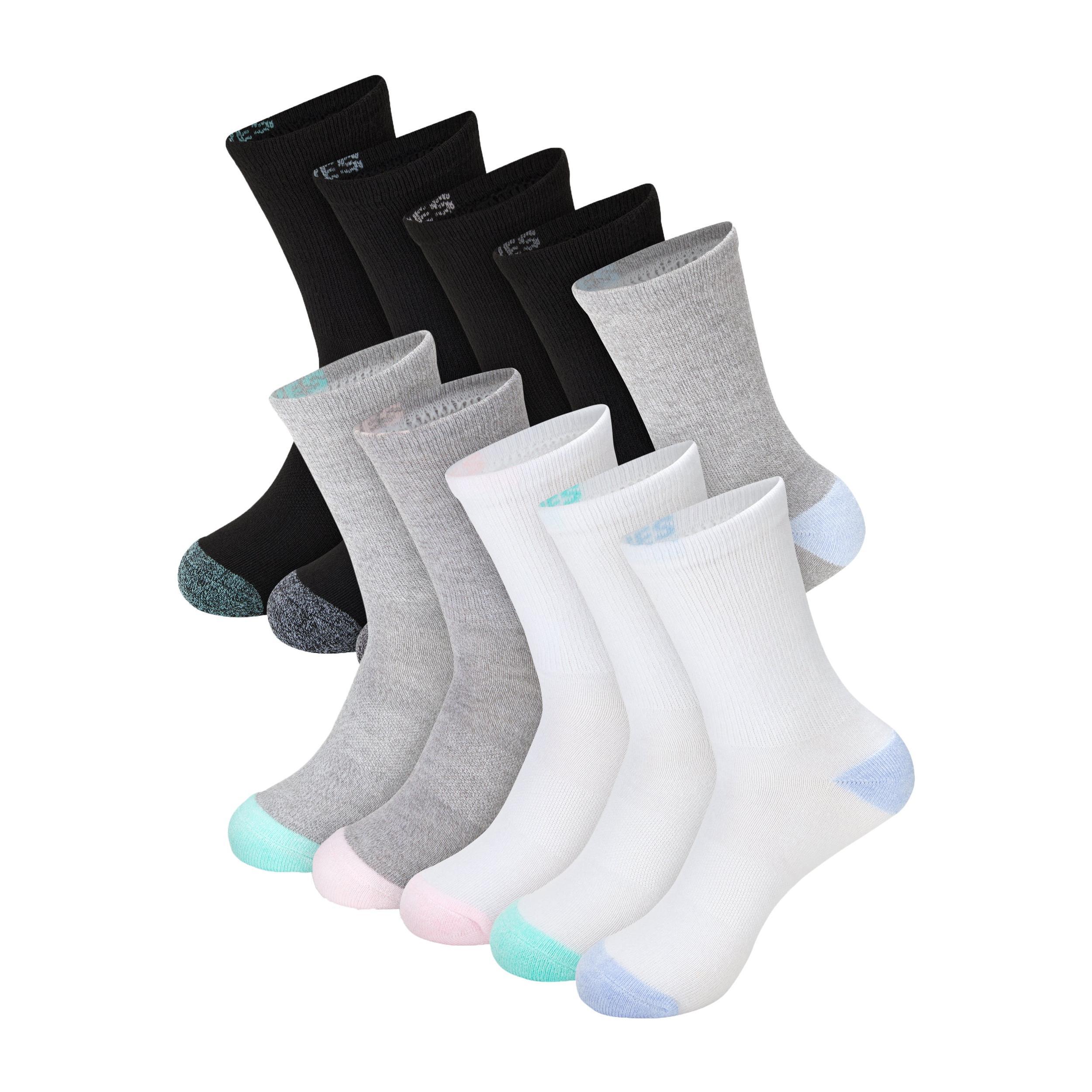 Hanes Moves X-Temp Womens Crew Socks, 10-Pairs, Shoe Sizes 5-9 Black Product Image