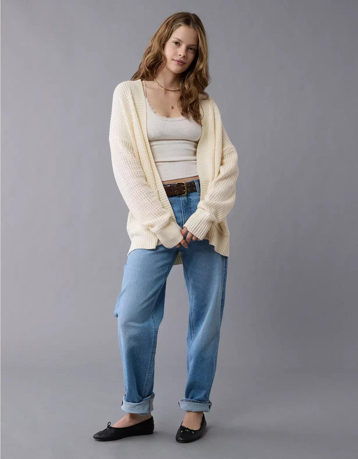 AE Open Knit Cardigan Product Image
