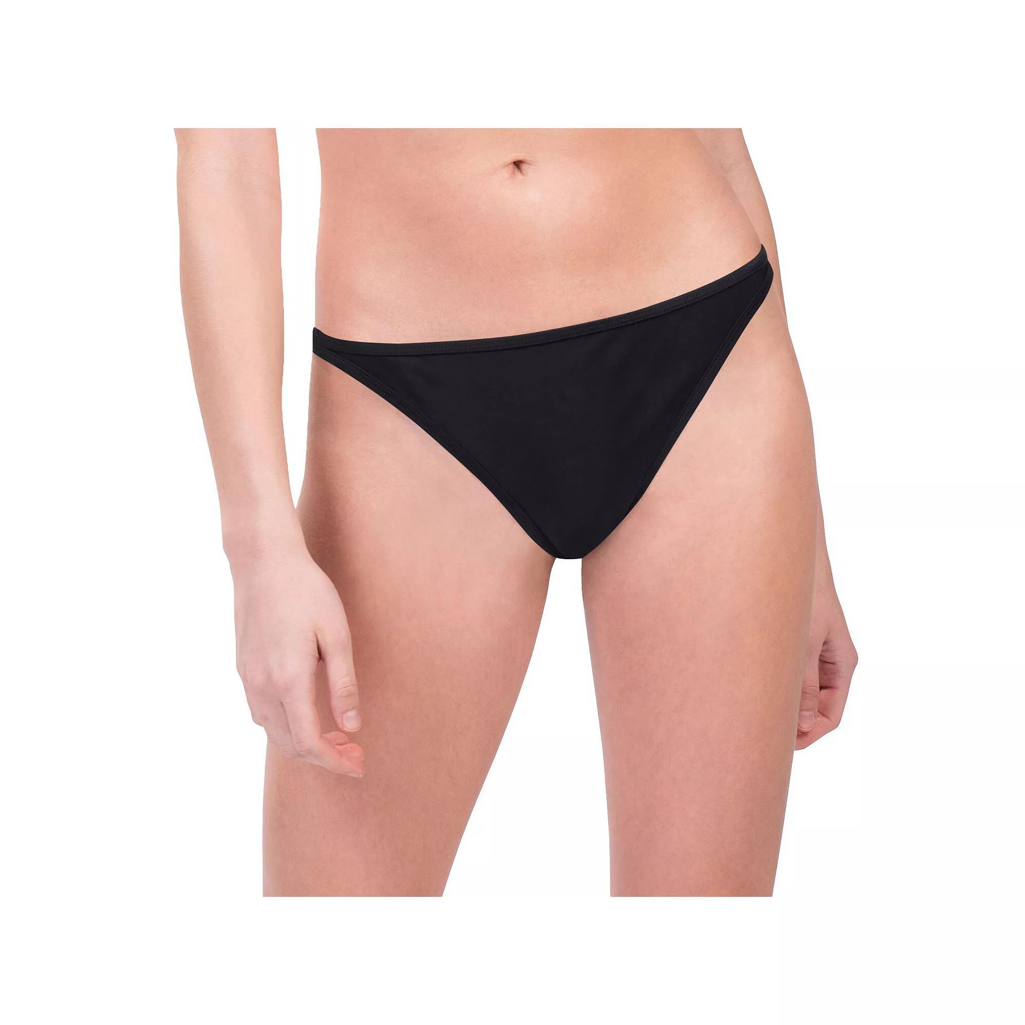 Women's G-III 4Her by Carl Banks Black Philadelphia Eagles Hall of Fame Bikini Bottom, Size: Large Product Image